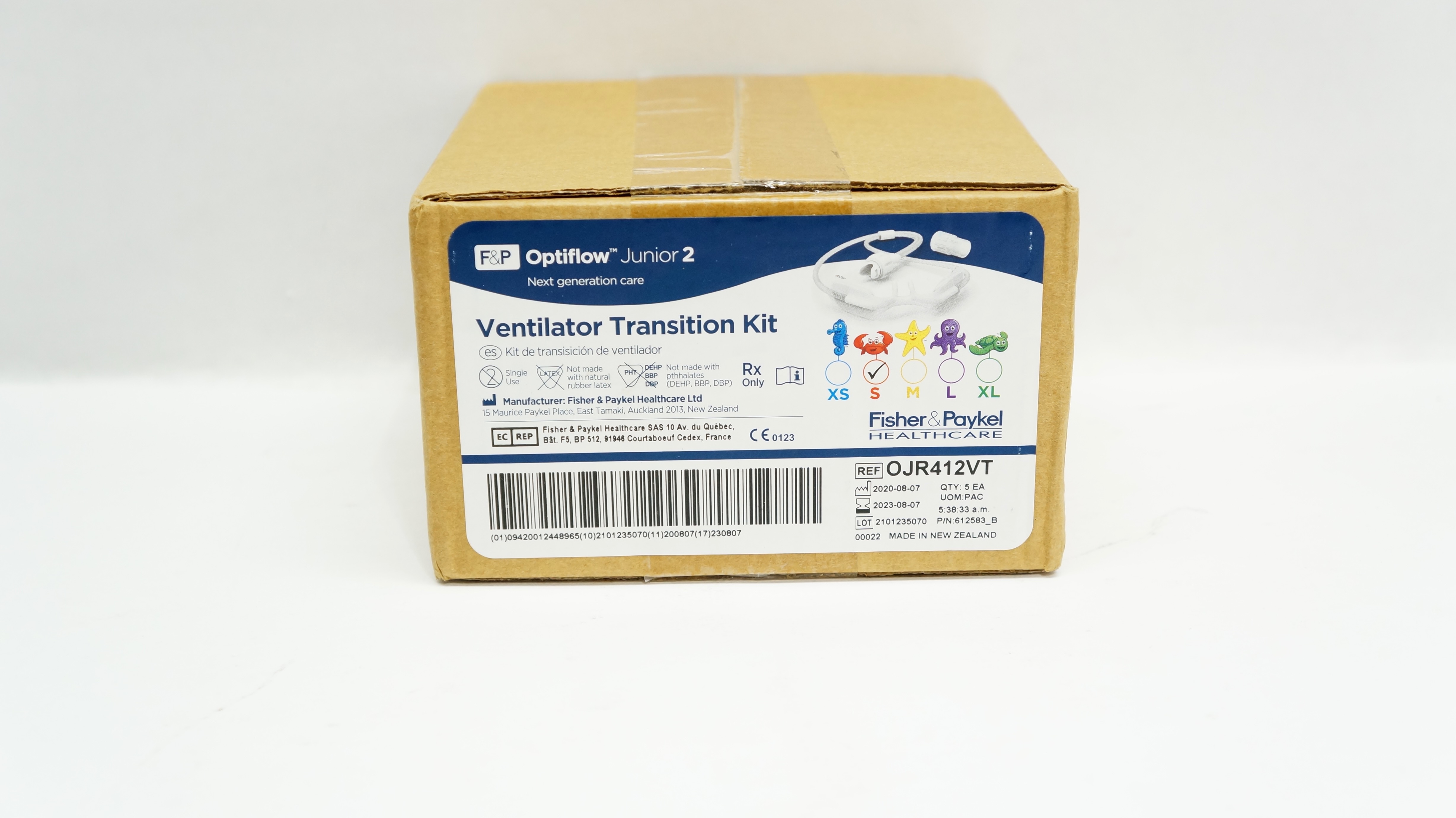 Fisher&Paykel OJR412VT Optiflow Junior 2 Ventilator Transition Kit (x)- Box of 5