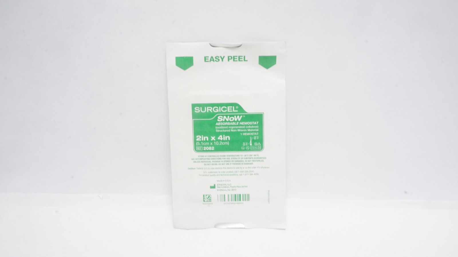 Ethicon 2082 SURGICEL SNoW Absorbable Hemostat 2in x 4in