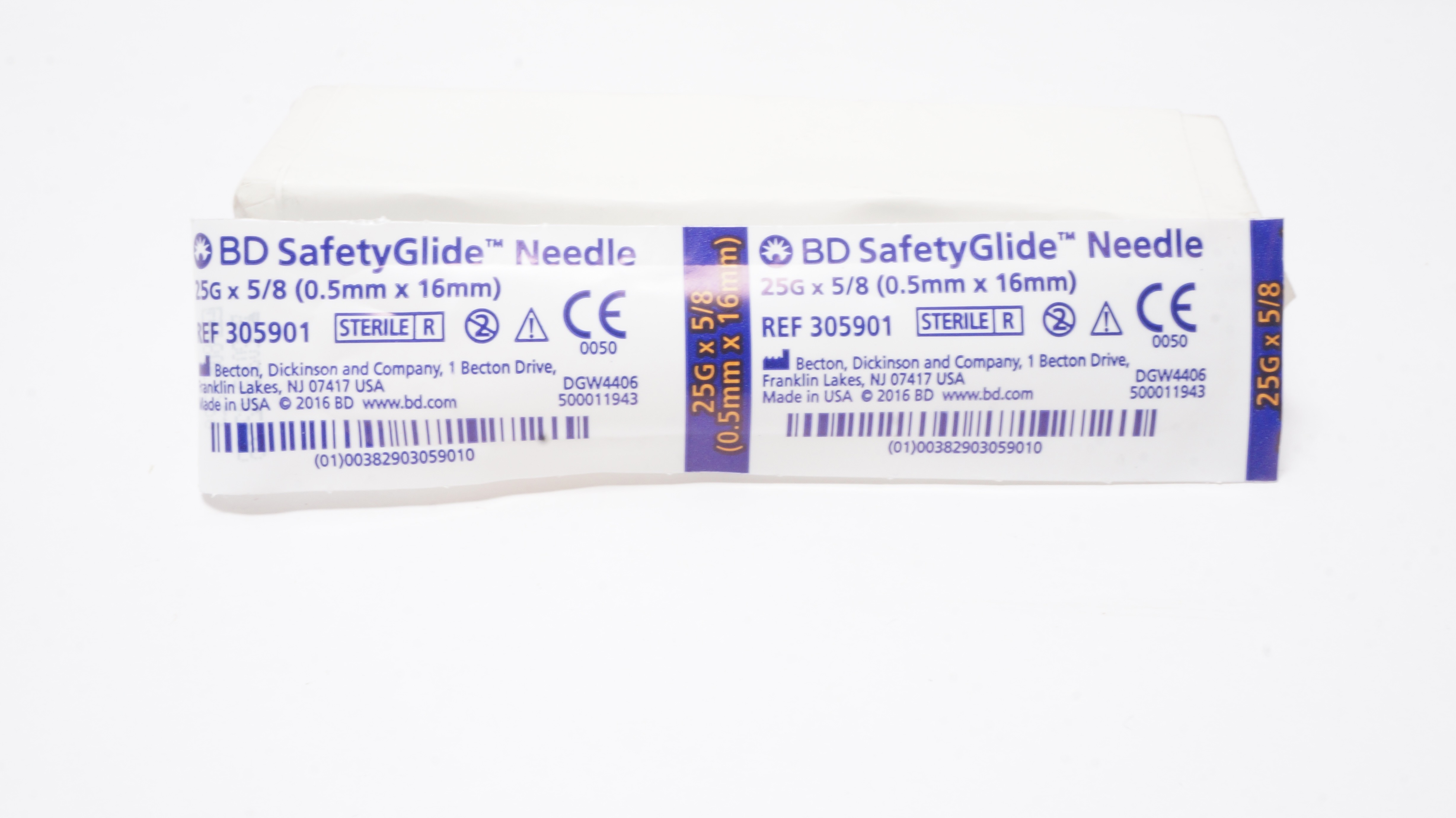 BD 305901 SafetyGlide Ndle 25G x 5/8inch (x)