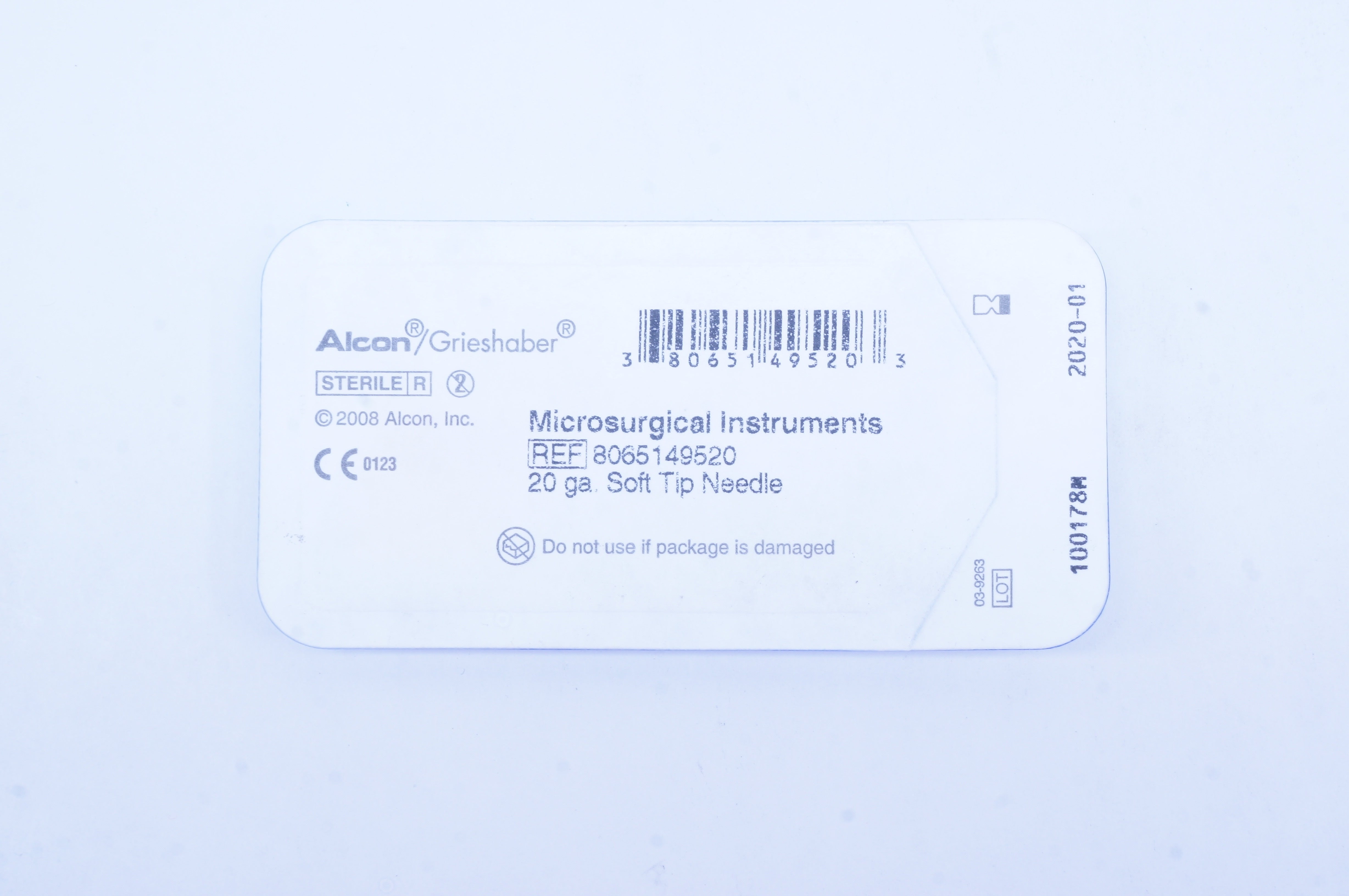 Alcon 8065149520 Grieshaber Microsurgical Instruments Soft Tip Ndle 20 ga (x)