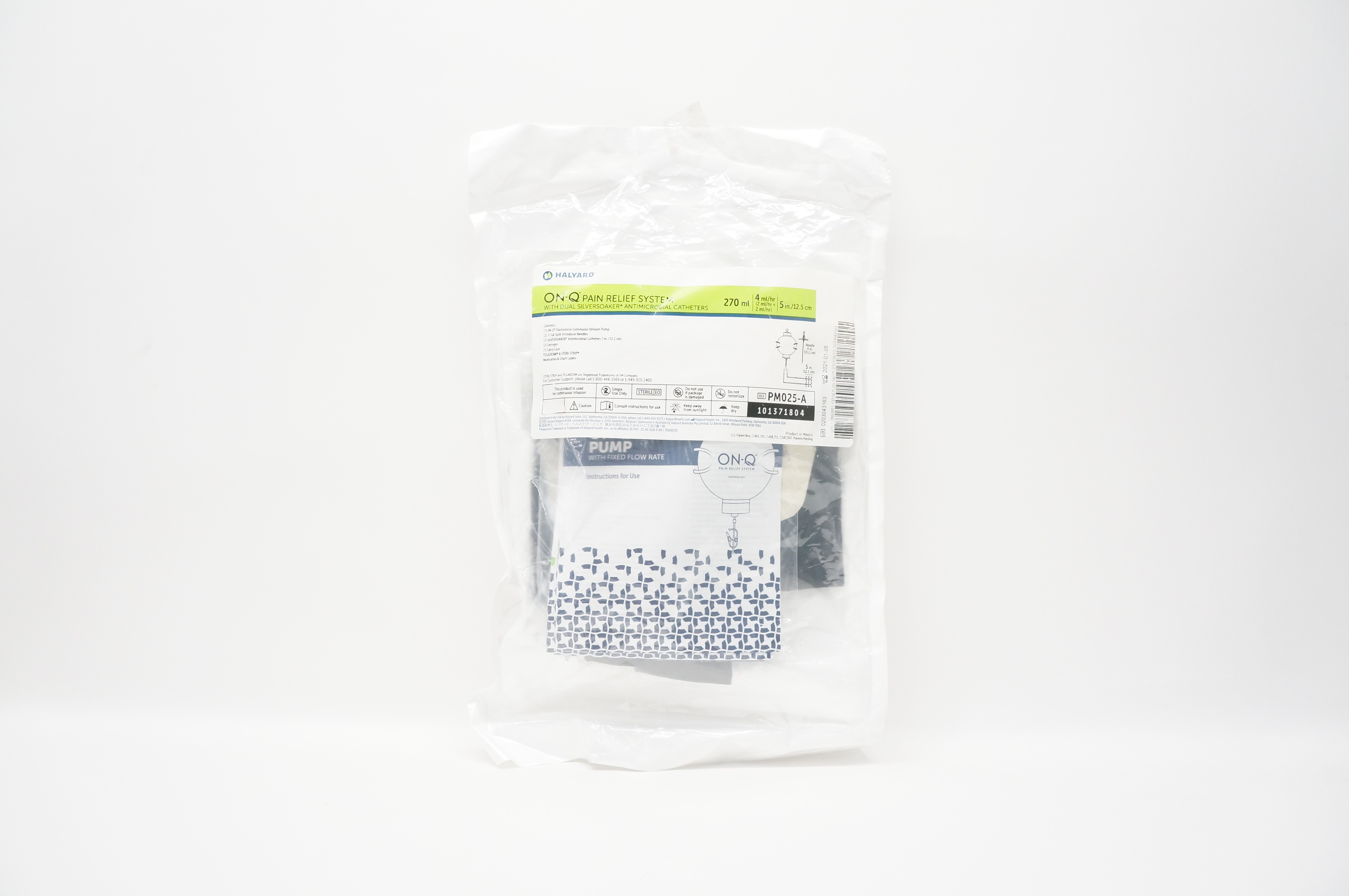 Halyard PM025-A ON-Q Pain Relief System Antimicrobial Cath. 5inch 270ml (x)