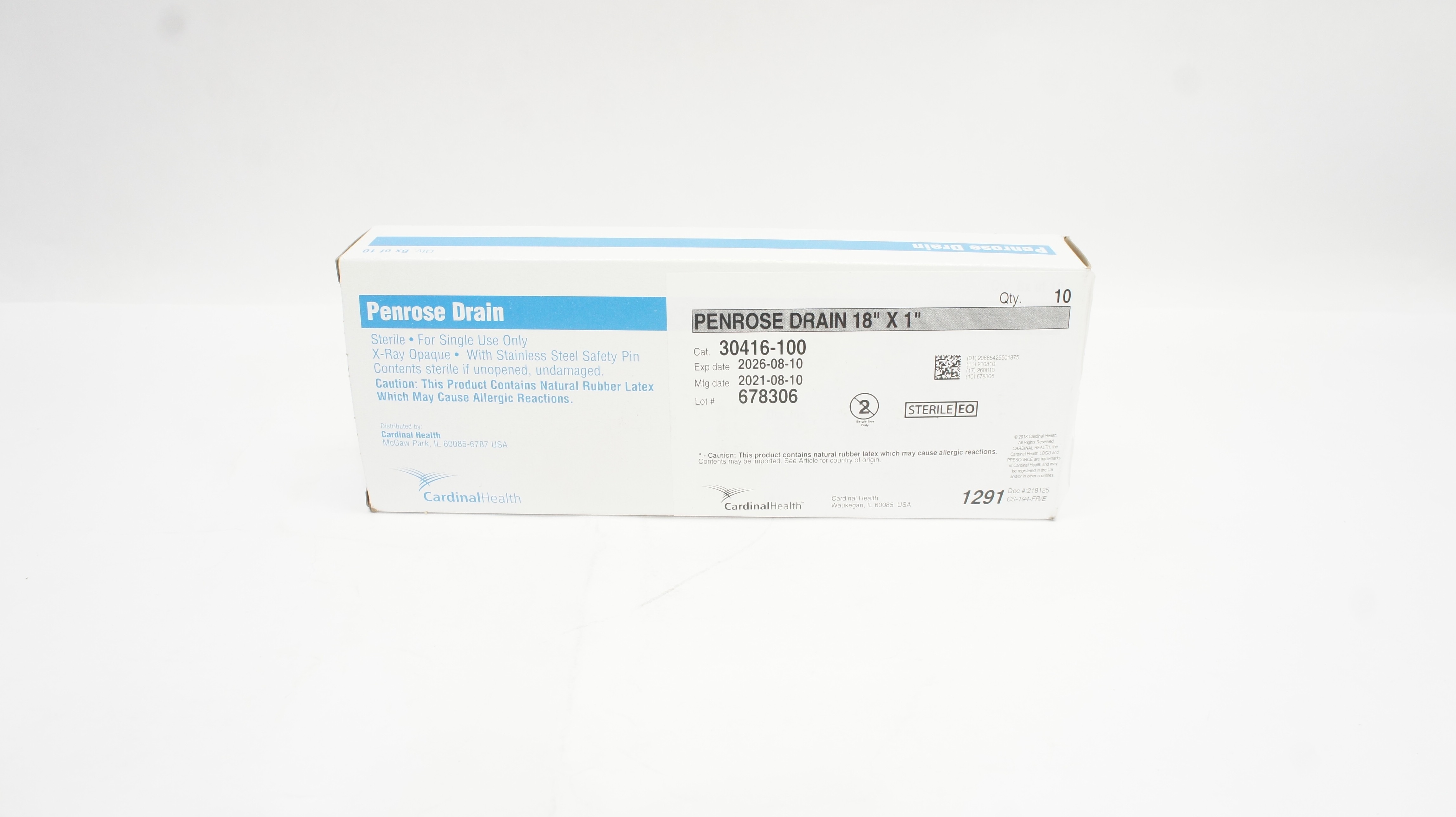 Cardinal Health 30416-100 Penrose Drain 18inch x 1inch - Box of 10