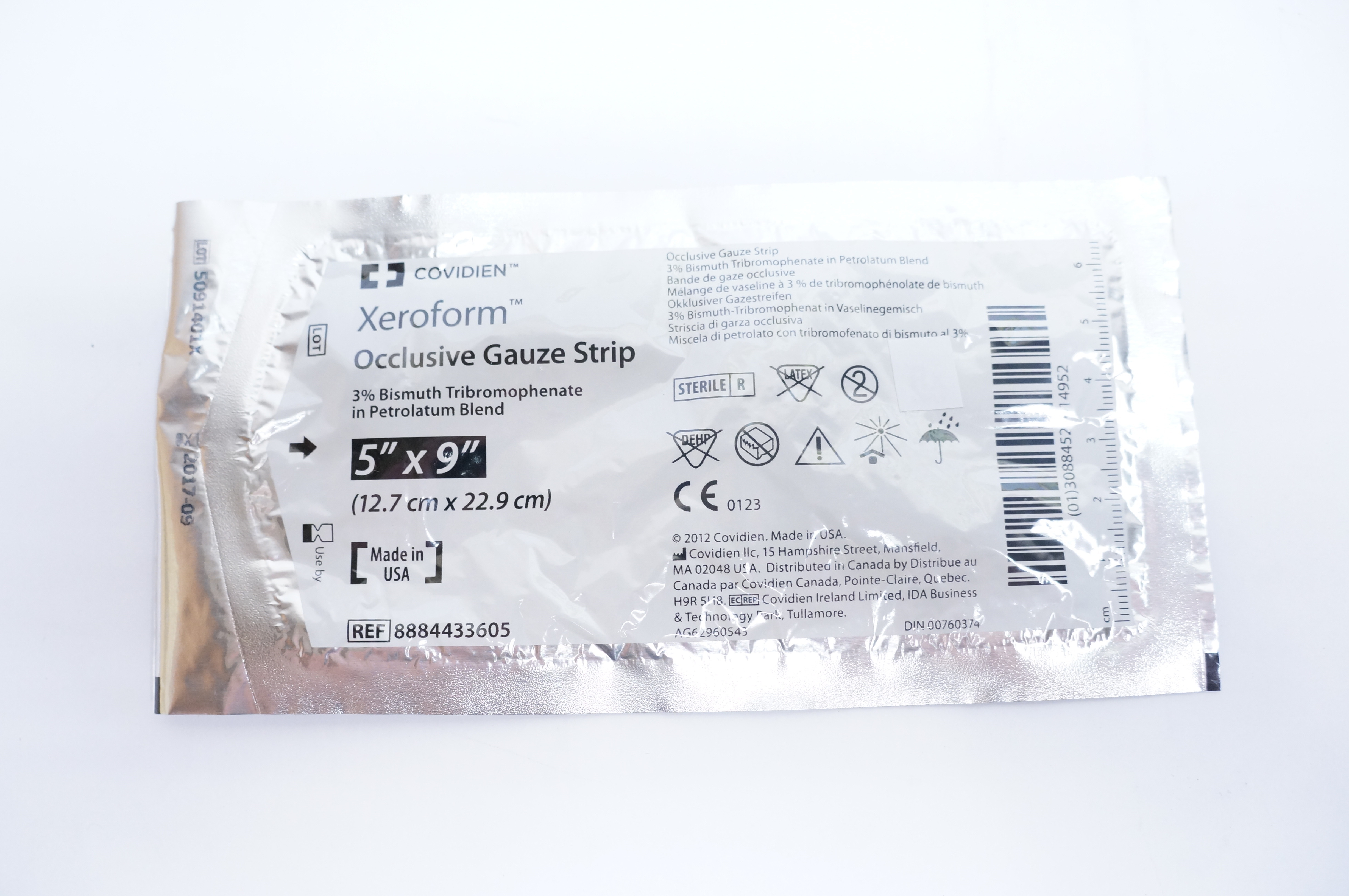 Covidien 8884433605 Xeroform Occlusive Gauze Strip 5inch x 9inch (x)