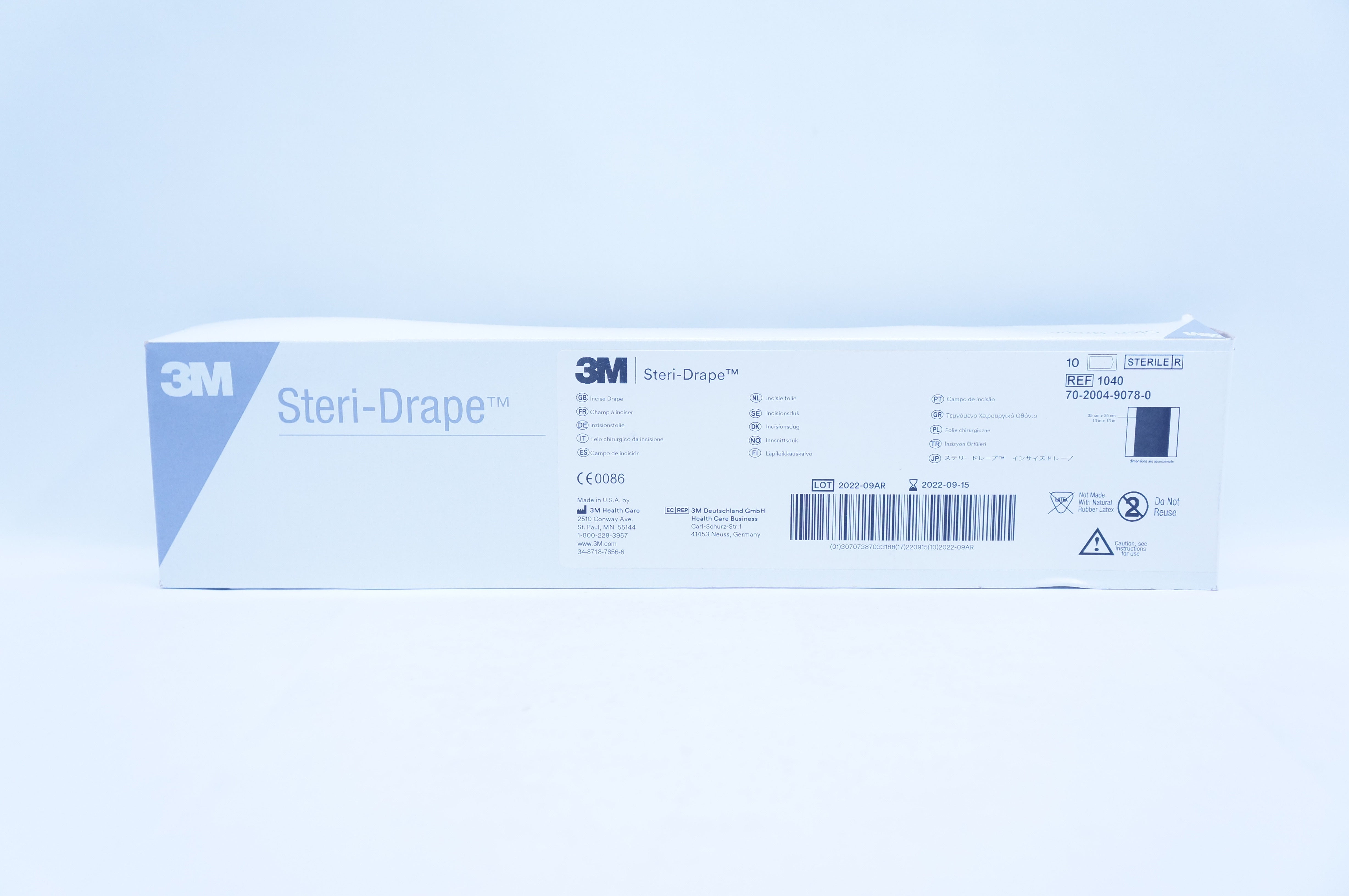 3M 1040 Steri-Drape Incise Drape 13inch x 13inch - Pack of 10