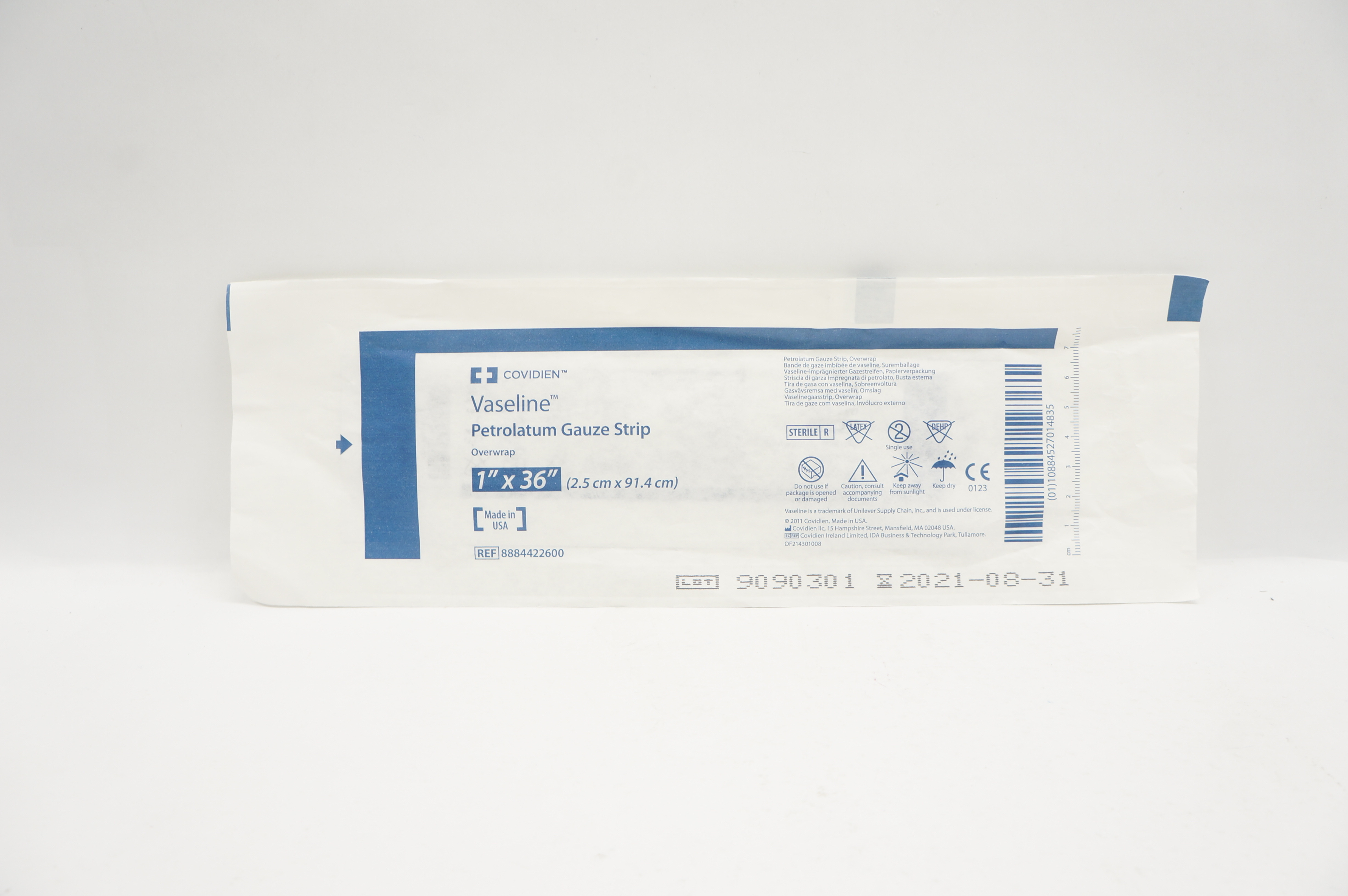 Covidien 8884422600 Vaseline Petrolatum Gauze Strip Overwrap 1inch x 36inch (x)
