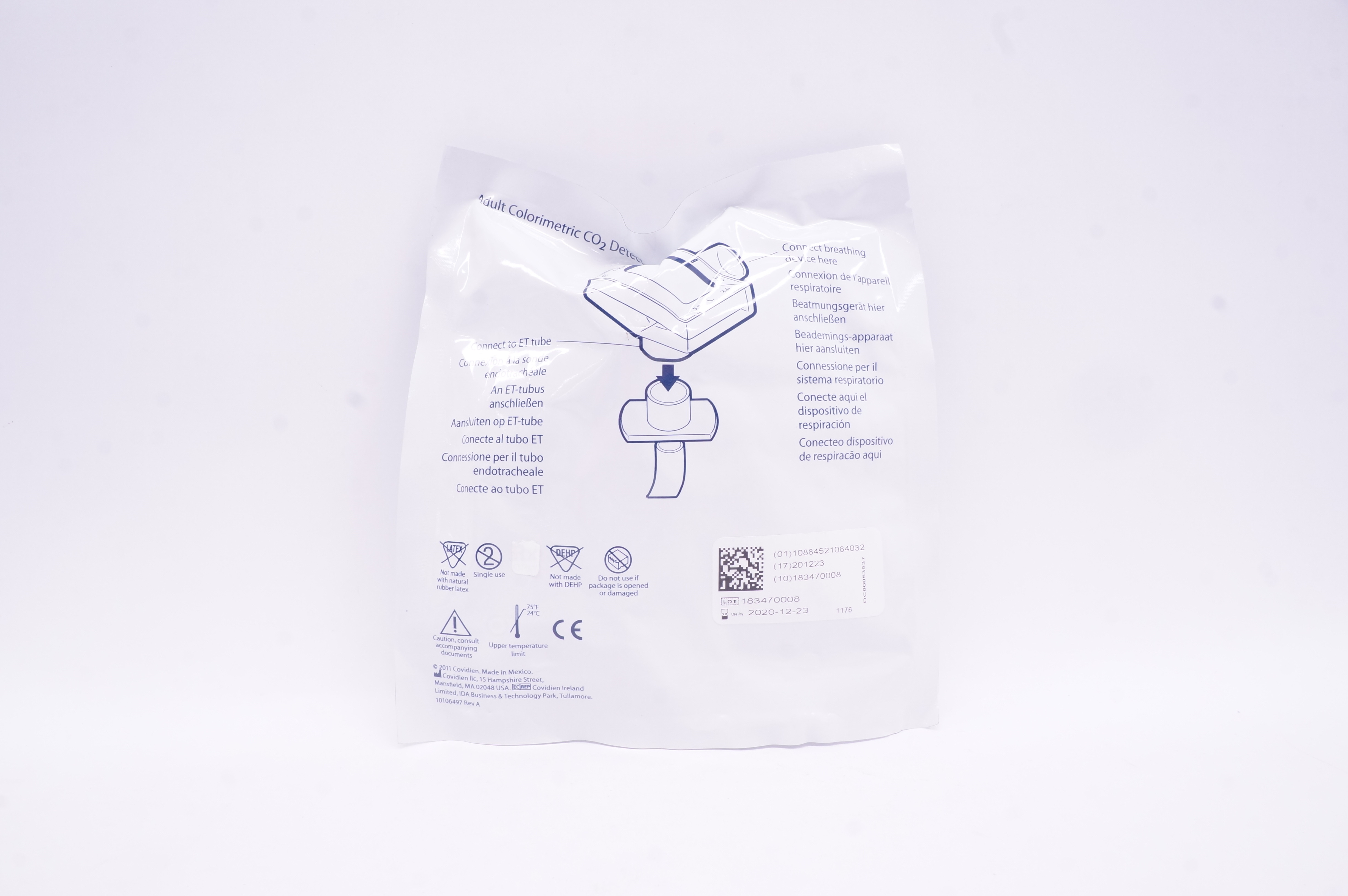 Covidien EASYCAPII Nellcor Adult Colorimetric CO2 Detector 15kg (x)