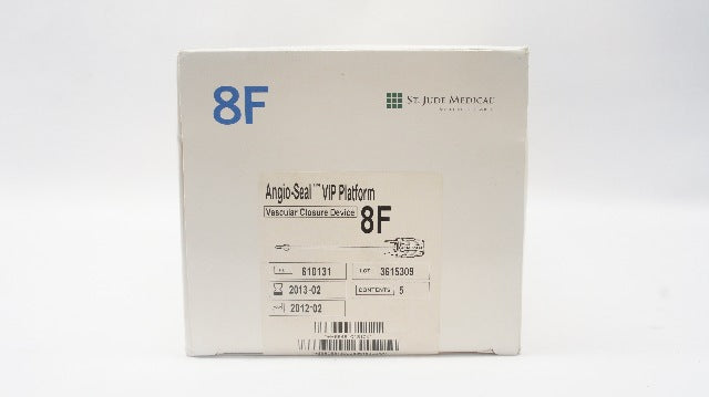 St. Jude Medical 610131 Angio-Seal VIP Platform Vascular Device 8F -Box of 5 (x)