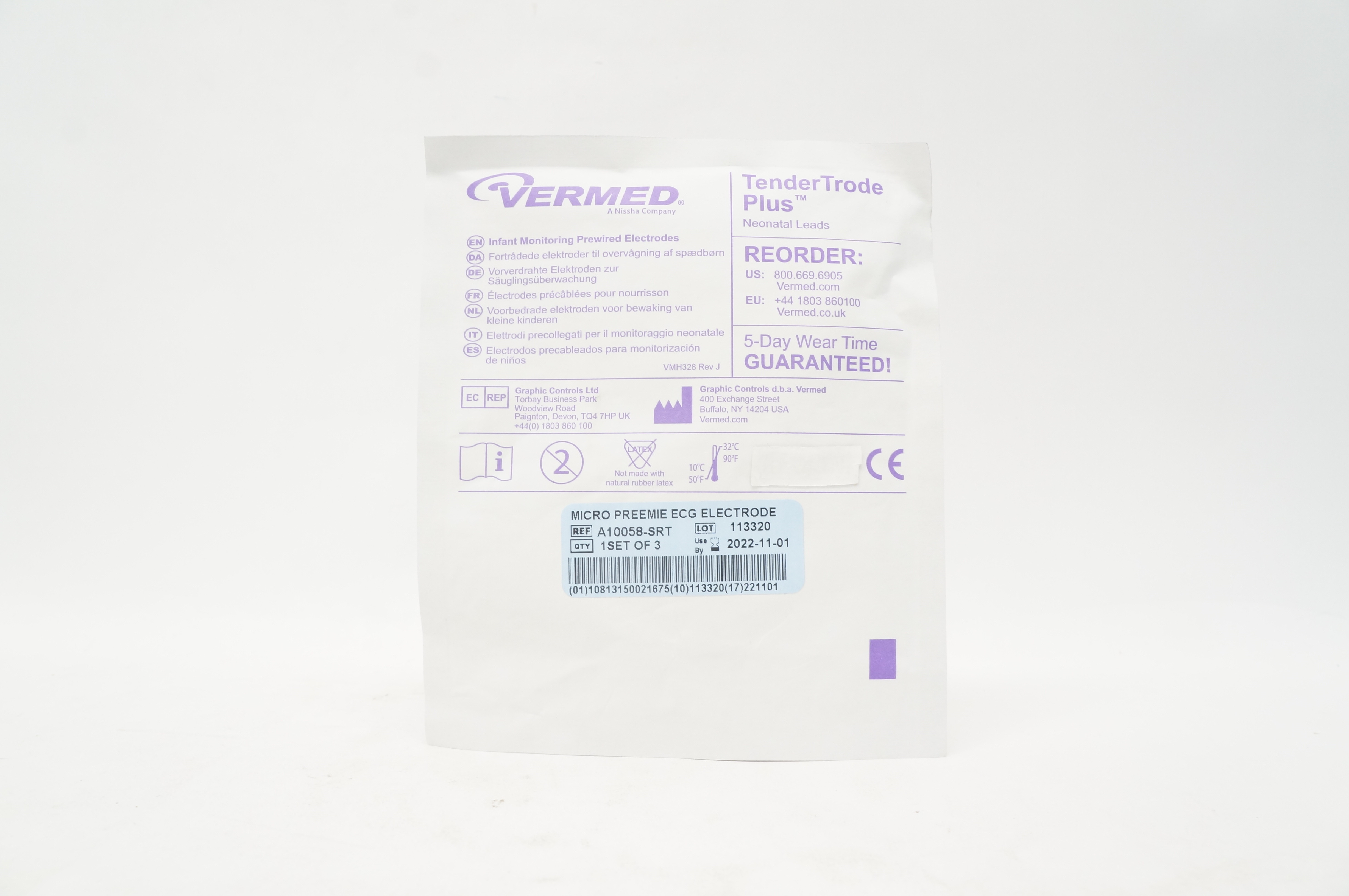 Vermed A10058-SRT Micro Preemie ECG Electrode