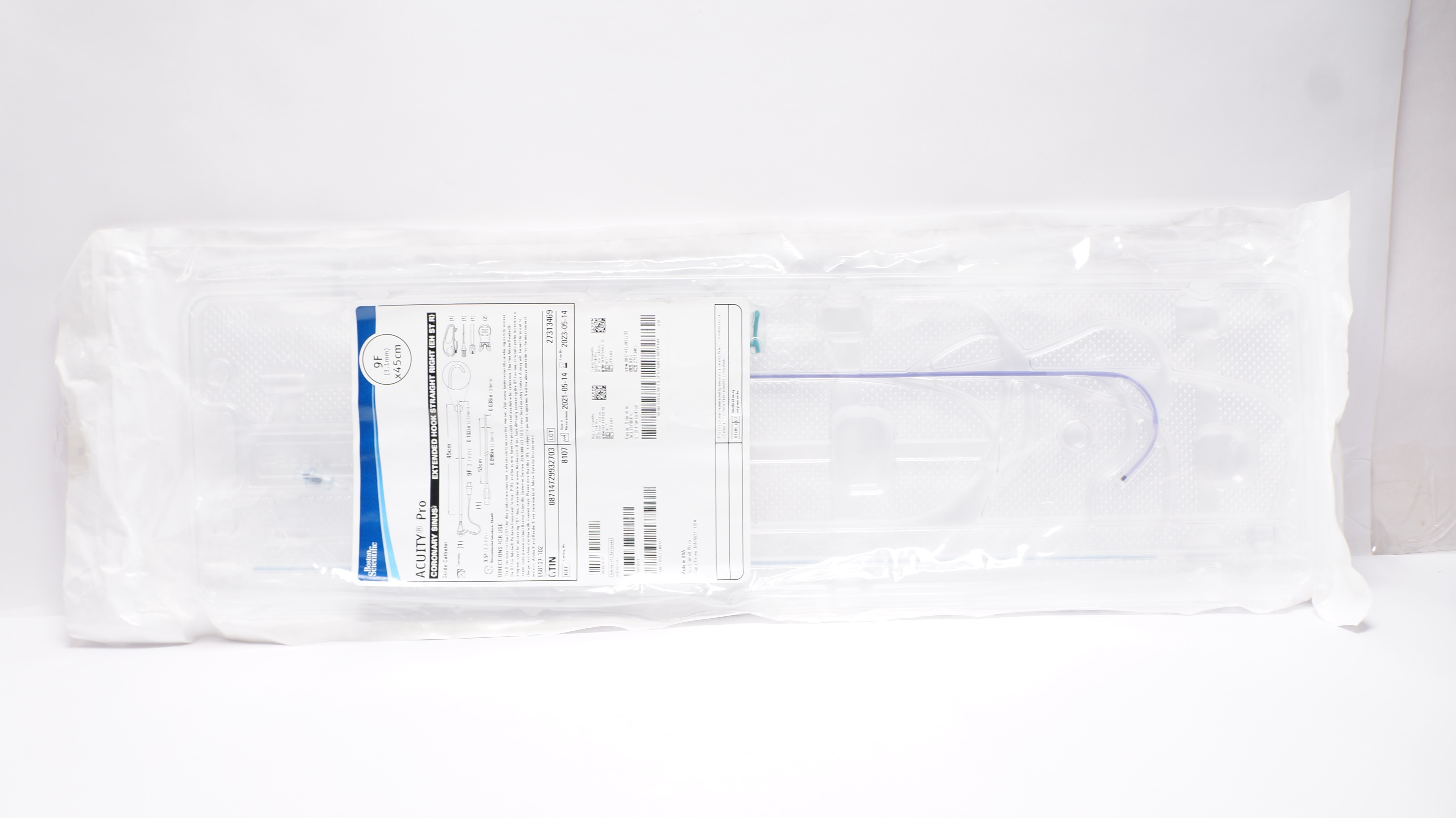 Boston Scientific 8107 Acuity Pro Coronary Sinus Guide Cath. 9F x 45cm (x)