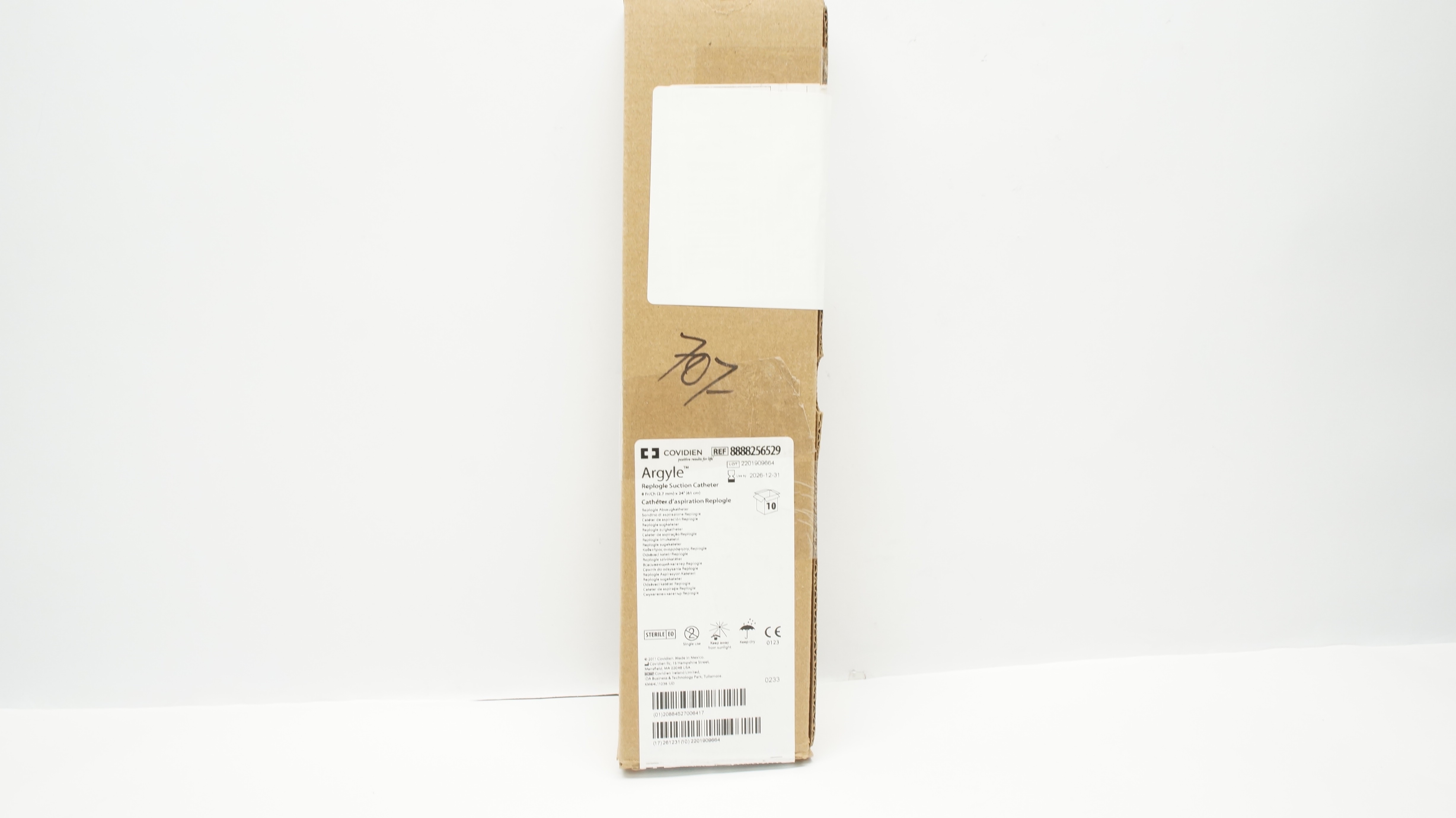 Covidien 8888256529 Argyle Replogle Suction Cath. 8Fr/Ch x 24 inch - Box of 9