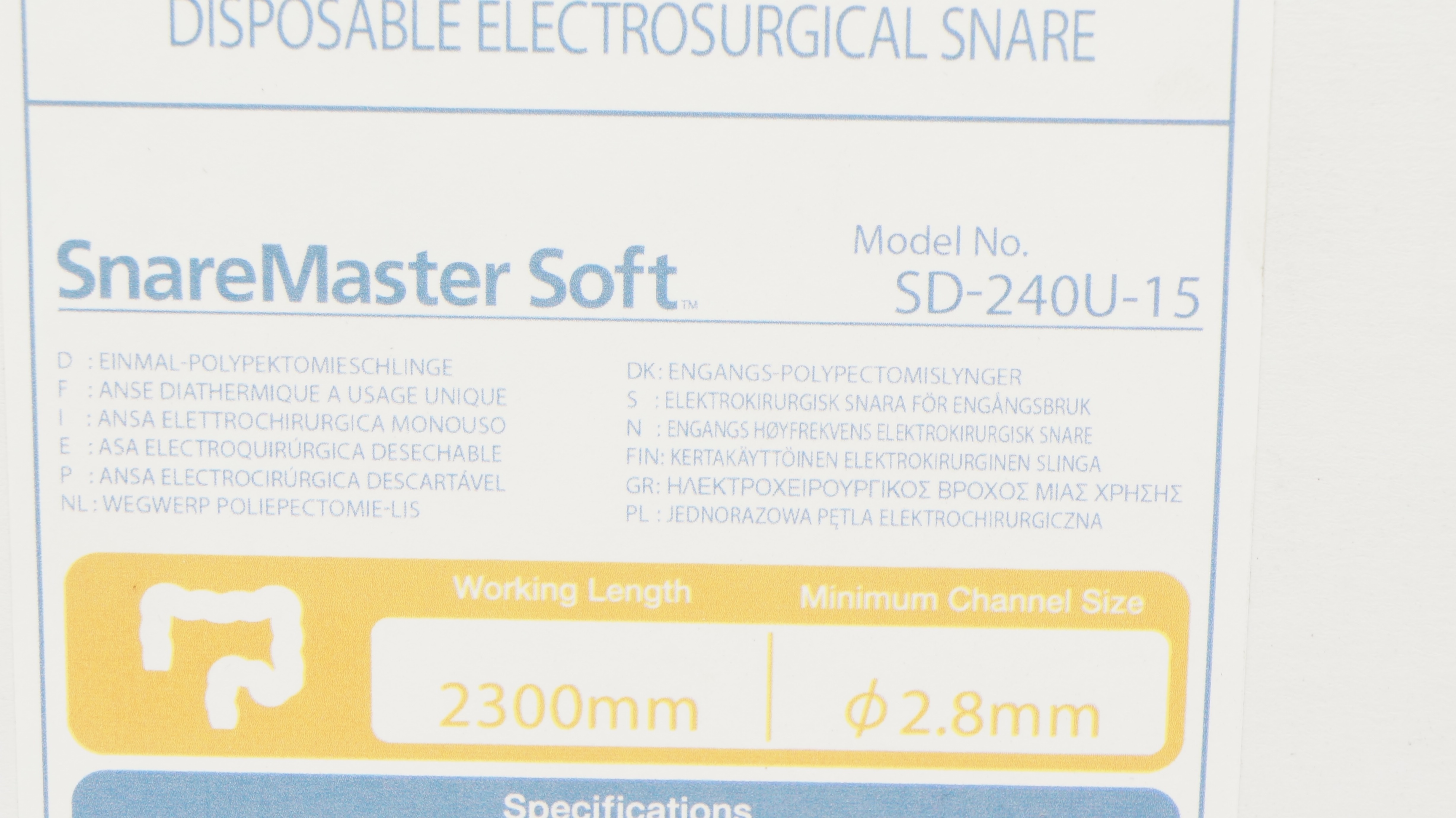 Olympus SD-240U-15 SnareMaster Electrosurgical Snare 2300 x 2.8mm(x) - Box of 10