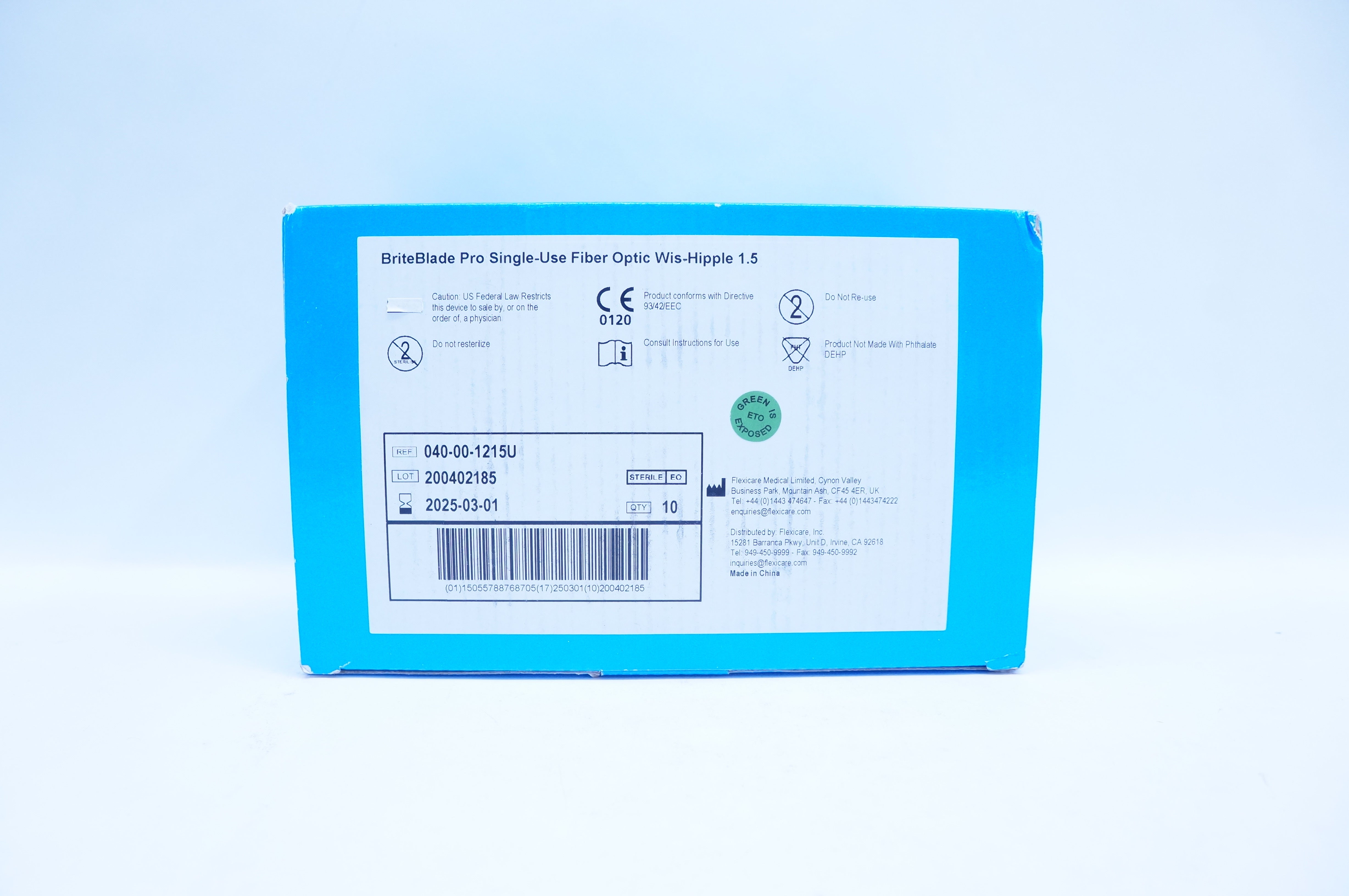 Flexicare 040-00-1215U BriteBlade Pro Fiber Optic Wis-Hipple 1.5 - Box of 10