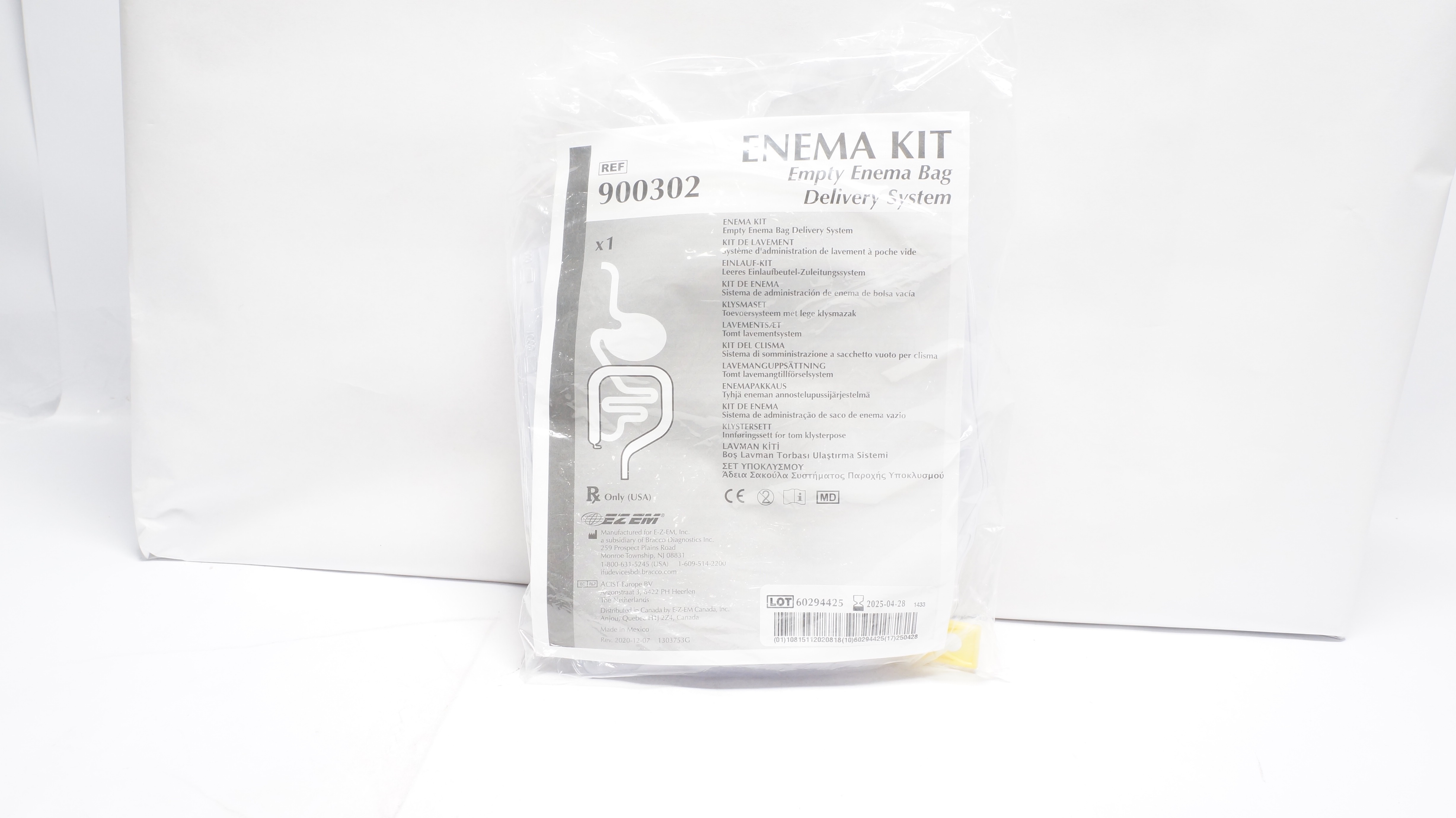 E-Z-EM 900302 Enema Kit, Empty Enema Bag Delivery System (x)