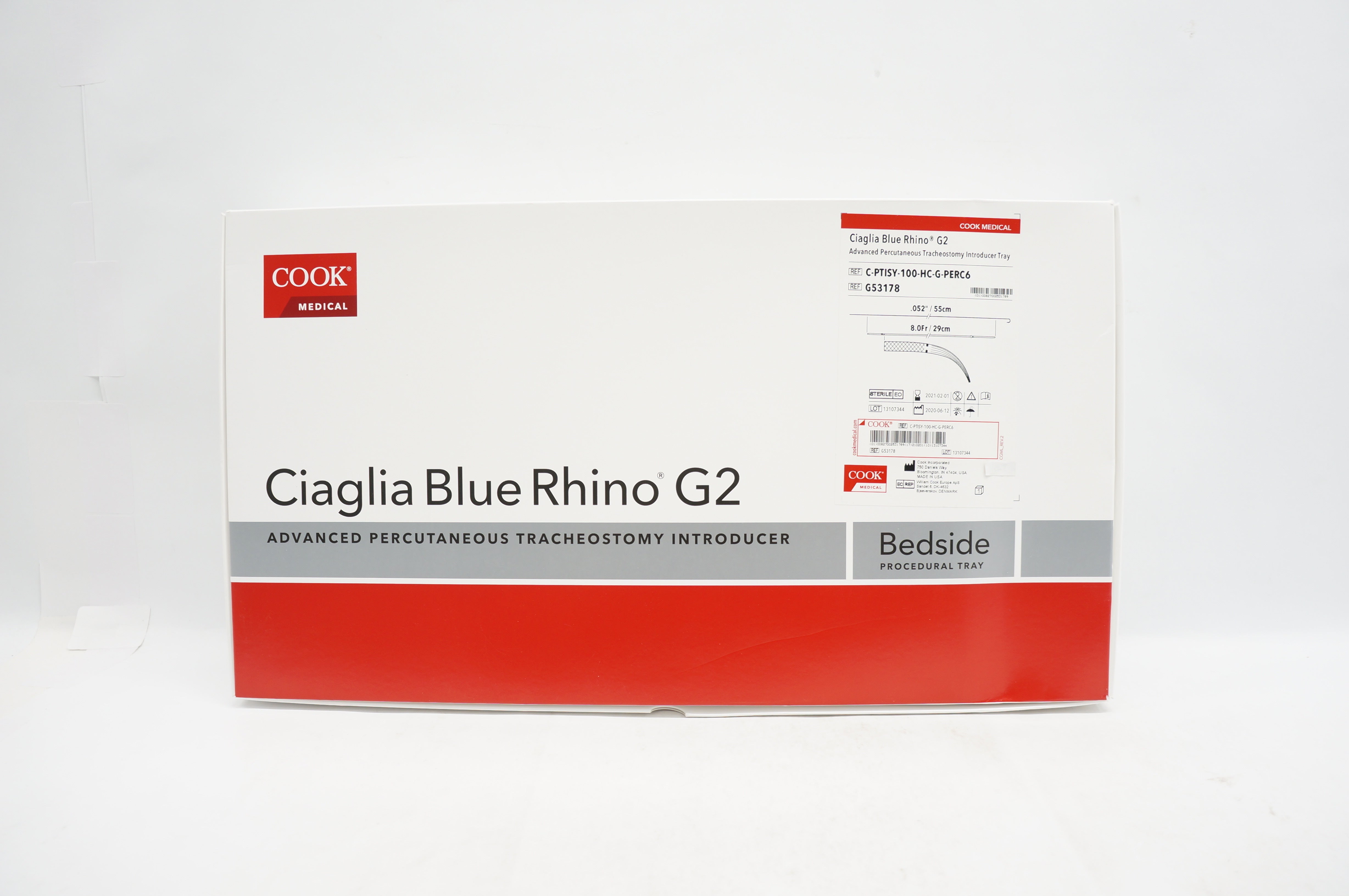 Cook G53178 Ciaglia Blue Rhino Tracheostomy Introducer Tray 0.052inch x 8Fr (x)