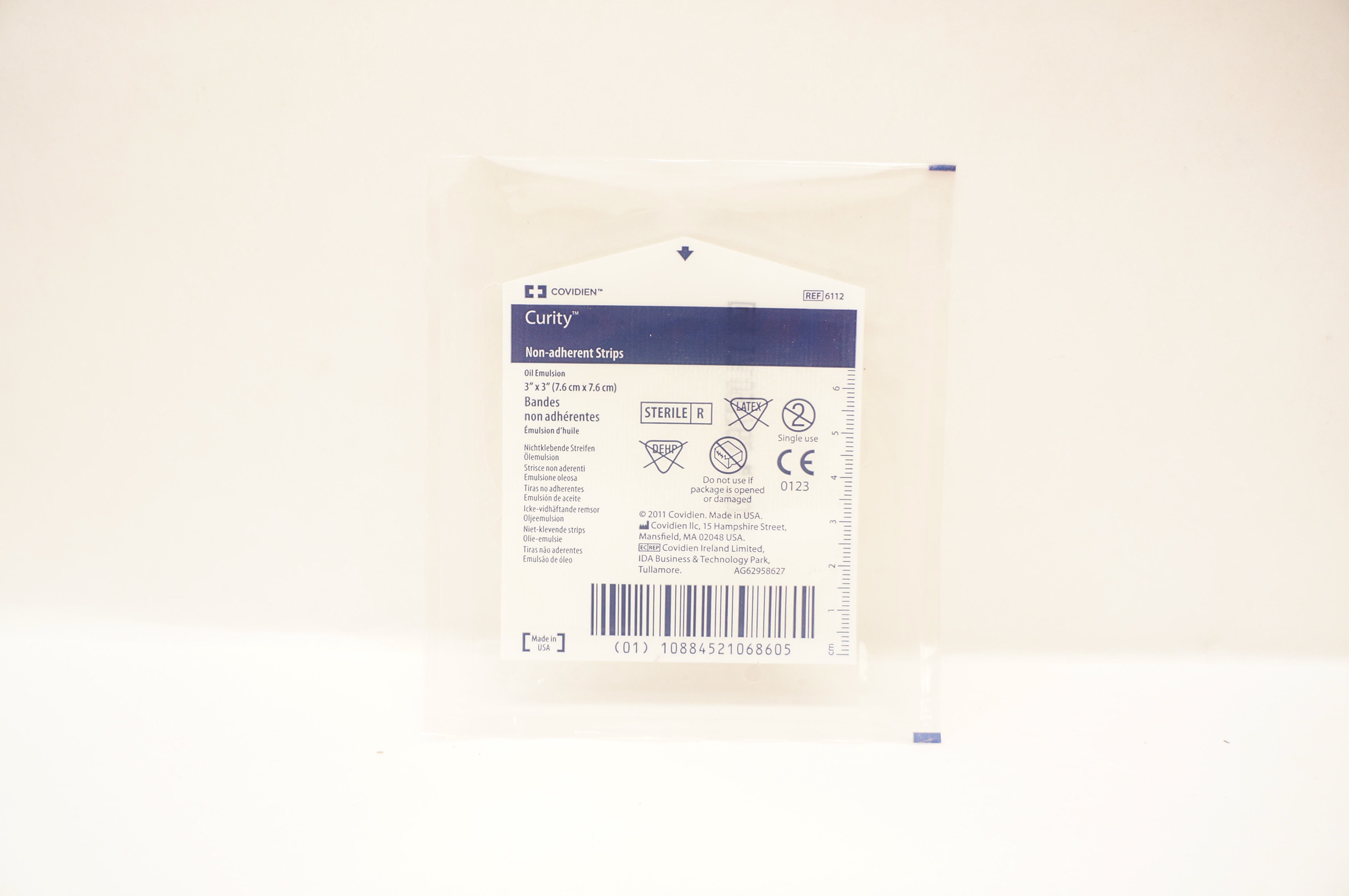 Covidien 6112 Curity Non-Adherent Strips Oil Emulsion 3inch x 3inch (x)