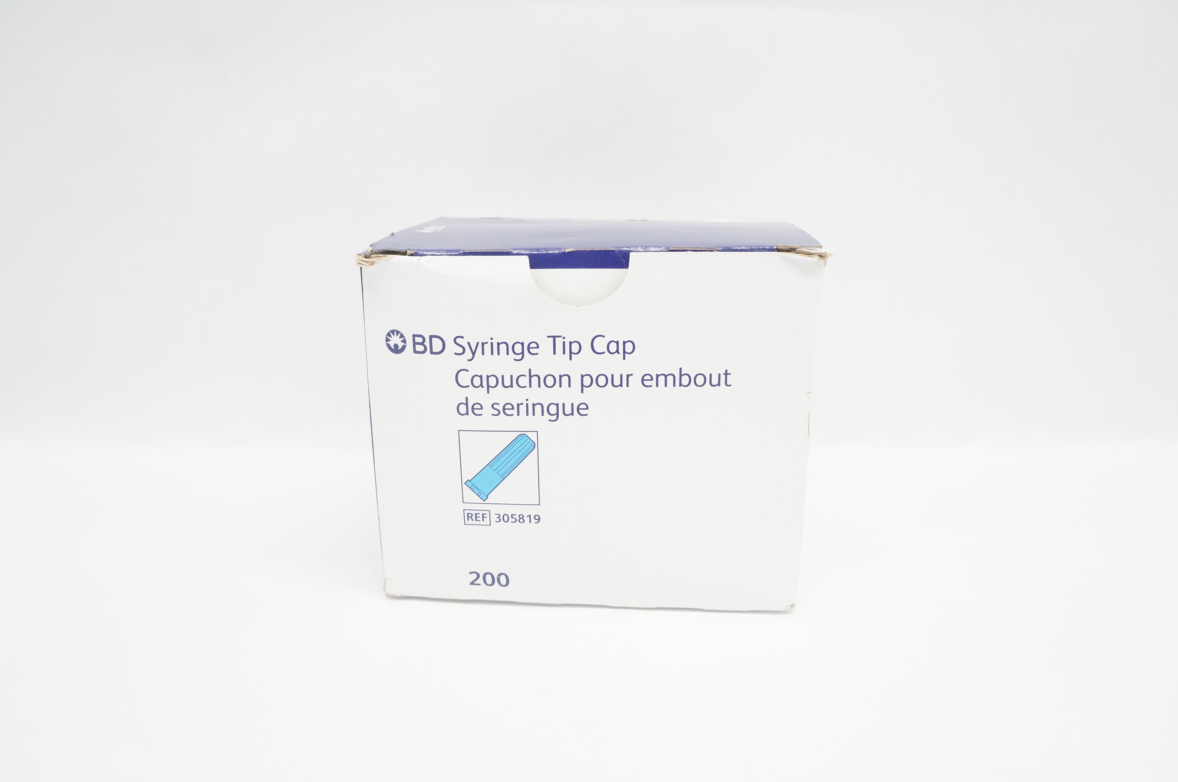 BD 305819 Syringe Tip Cap - Box of 200