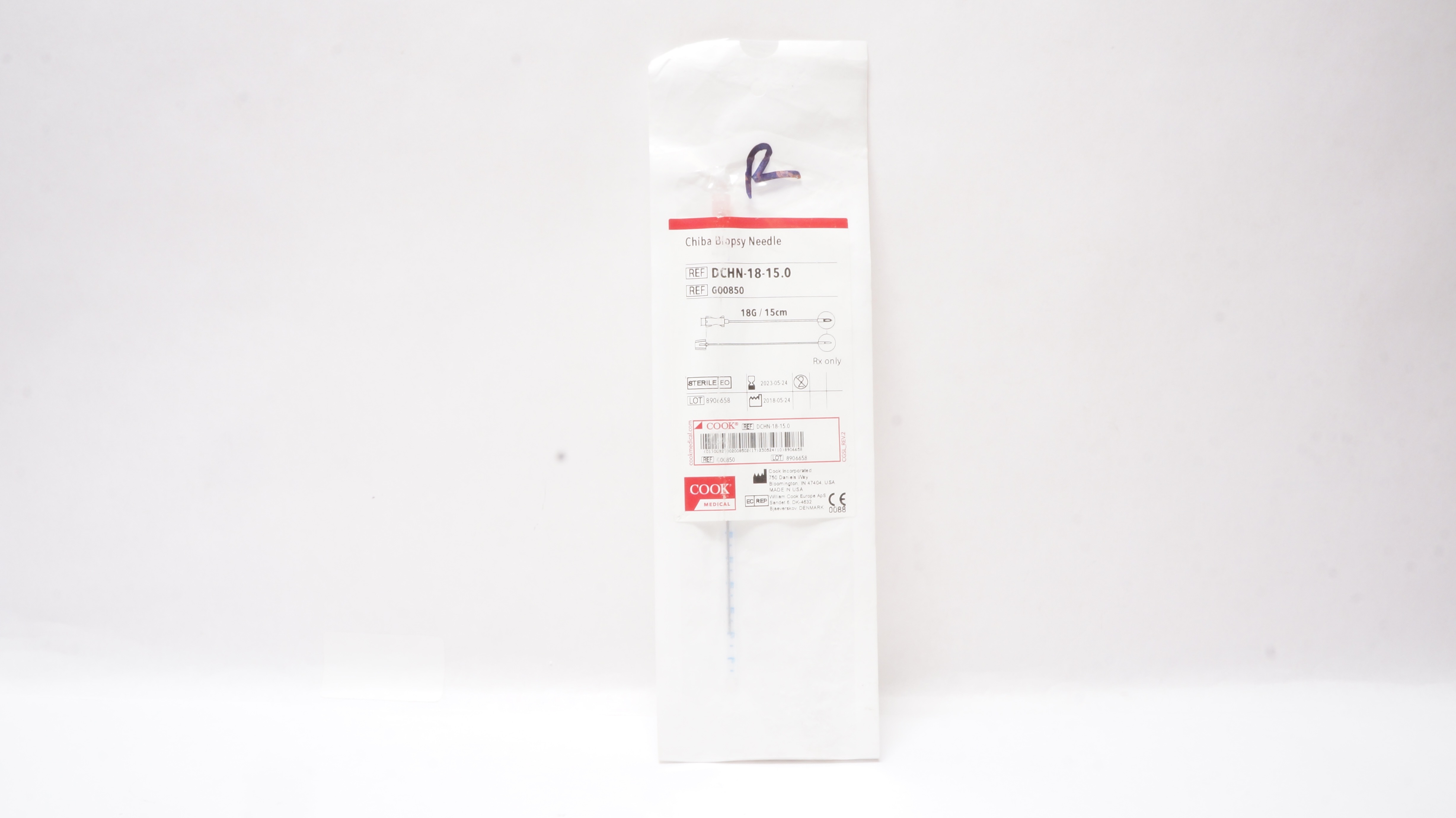 Cook Medical G00850 Chiba Biopsy Ndle 18G x 15cm (x)