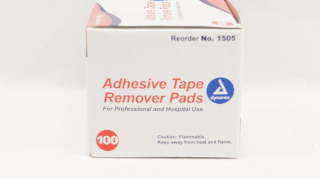Dynarex 1505 Adhesive Tape Remover Pads - Box of 100