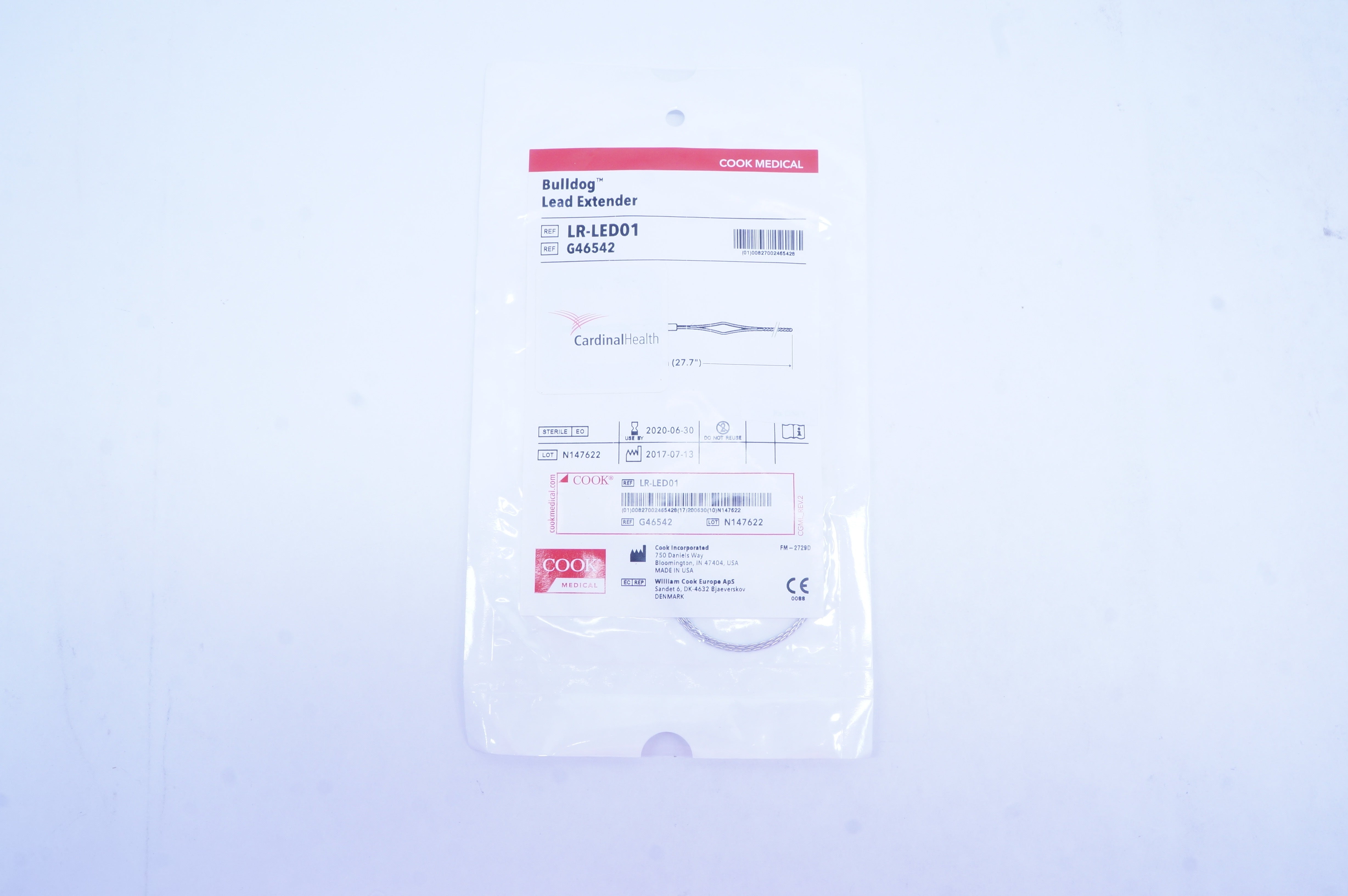 Cook Medical G46542 Cardinal Health Bulldog Lead Extender 27.7 inch (x)