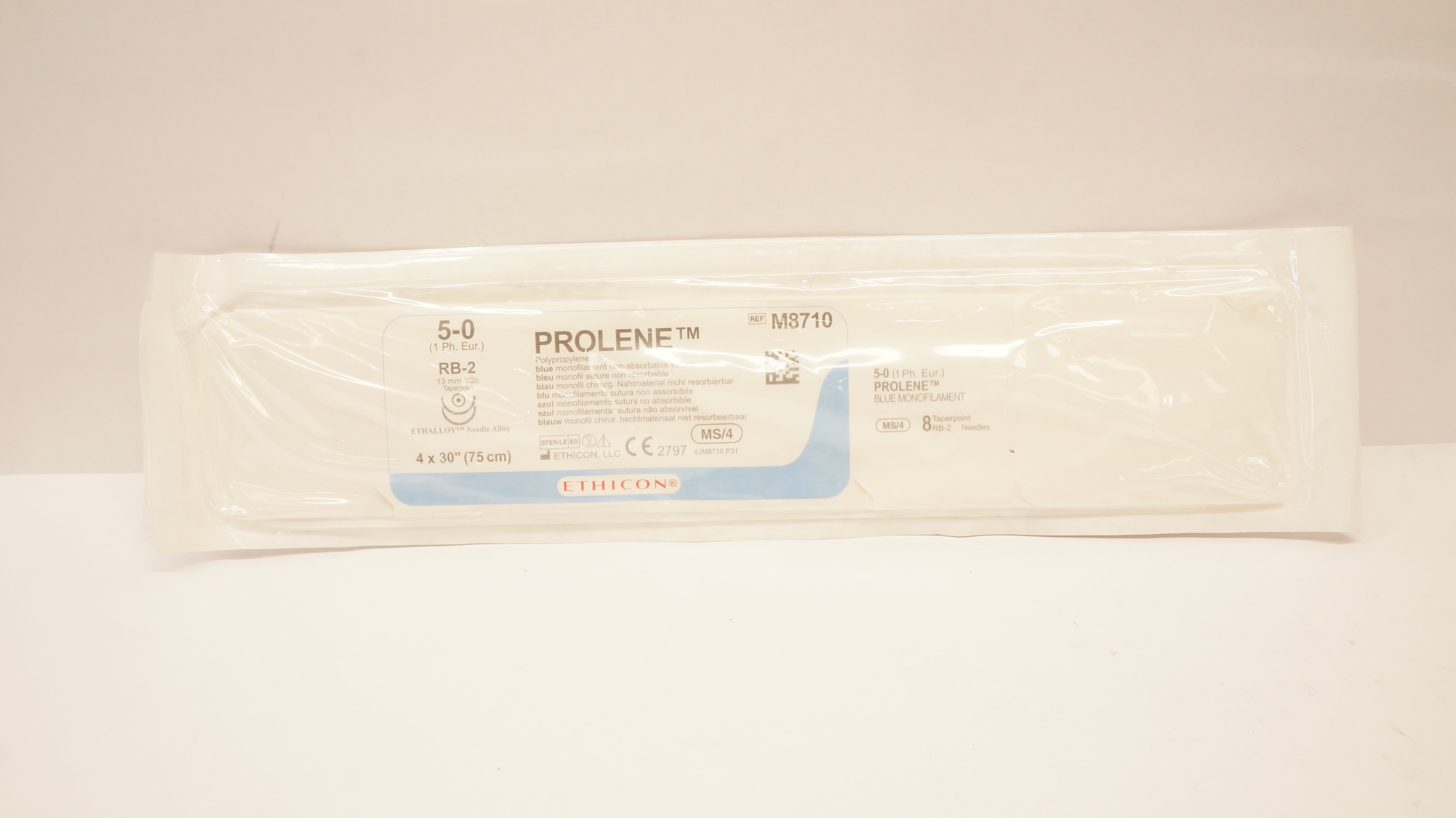 Ethicon M8710 5-0 Prolene Polypropylene Stre RB-2 13mm 1/2c Taper 30inch