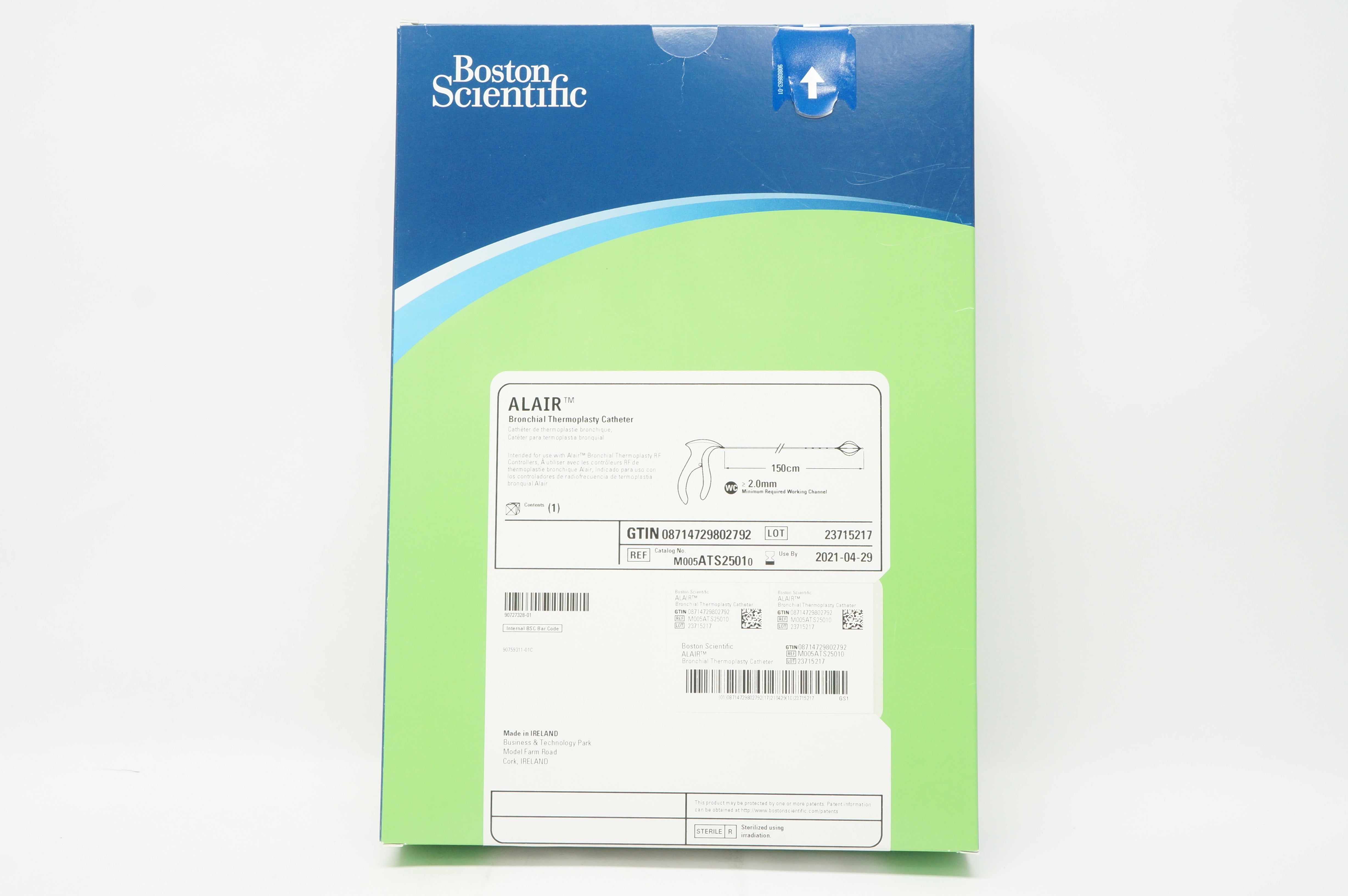 Boston Scientific ATS2501 Alair Bronchial Thermoplasty Catheter 150cm (x)