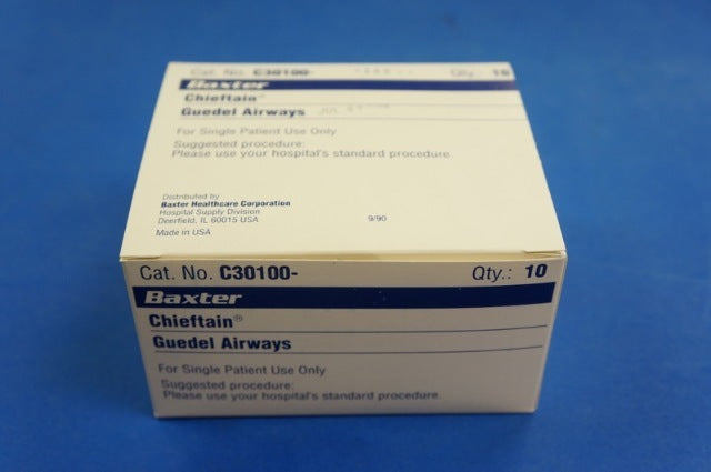 Baxter C30100 Chieftain Guedel Airways ~ Box of 10