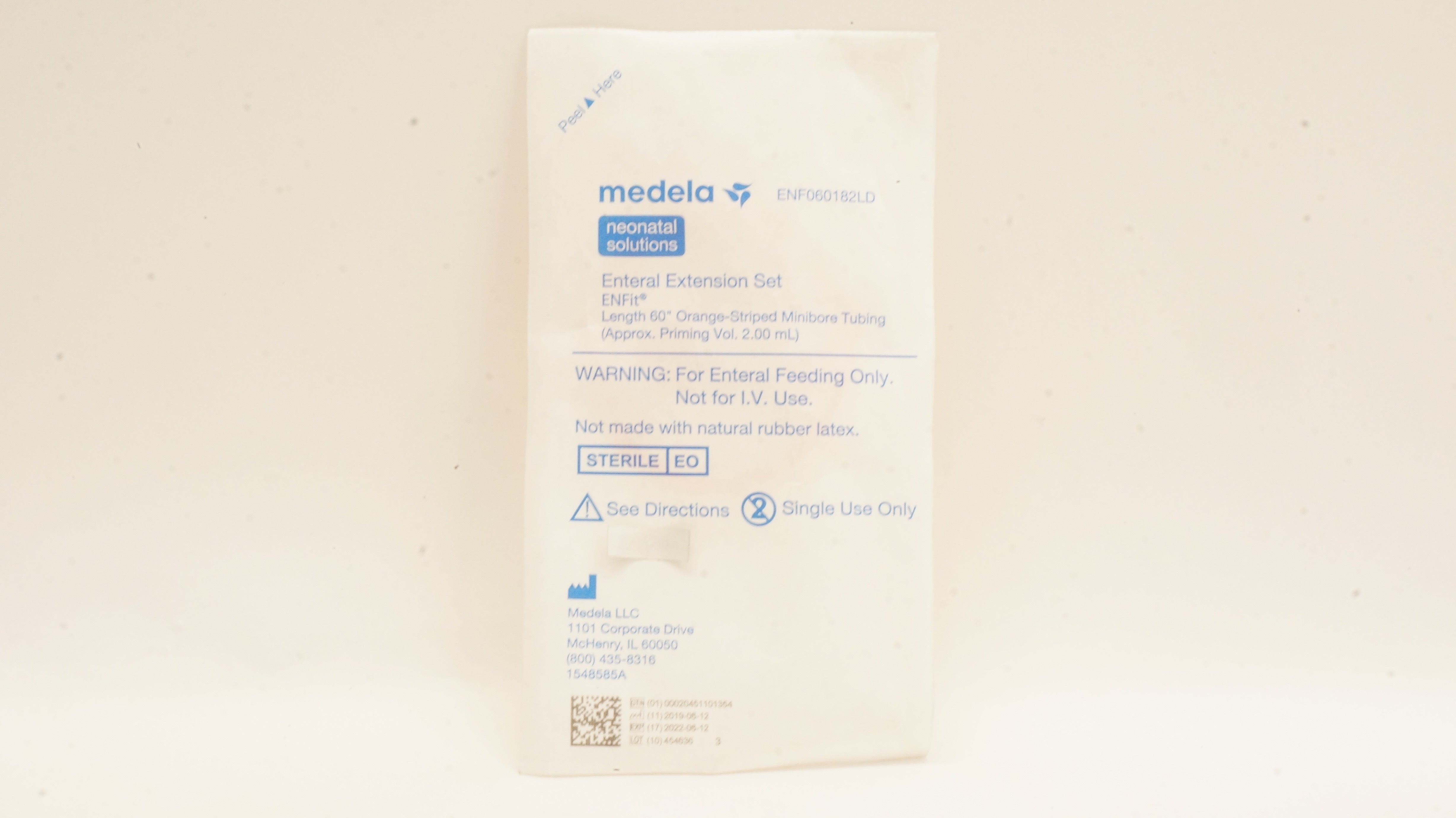 Medela ENF060182LD Enteral Extemsion Set ENFit  60inch Minibore Tubing 2.00mL