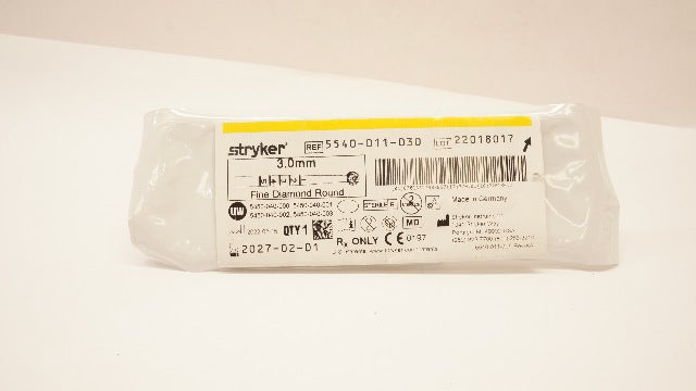 Stryker 5540-011-030 Fine Diamond Round Bur 3.0mm