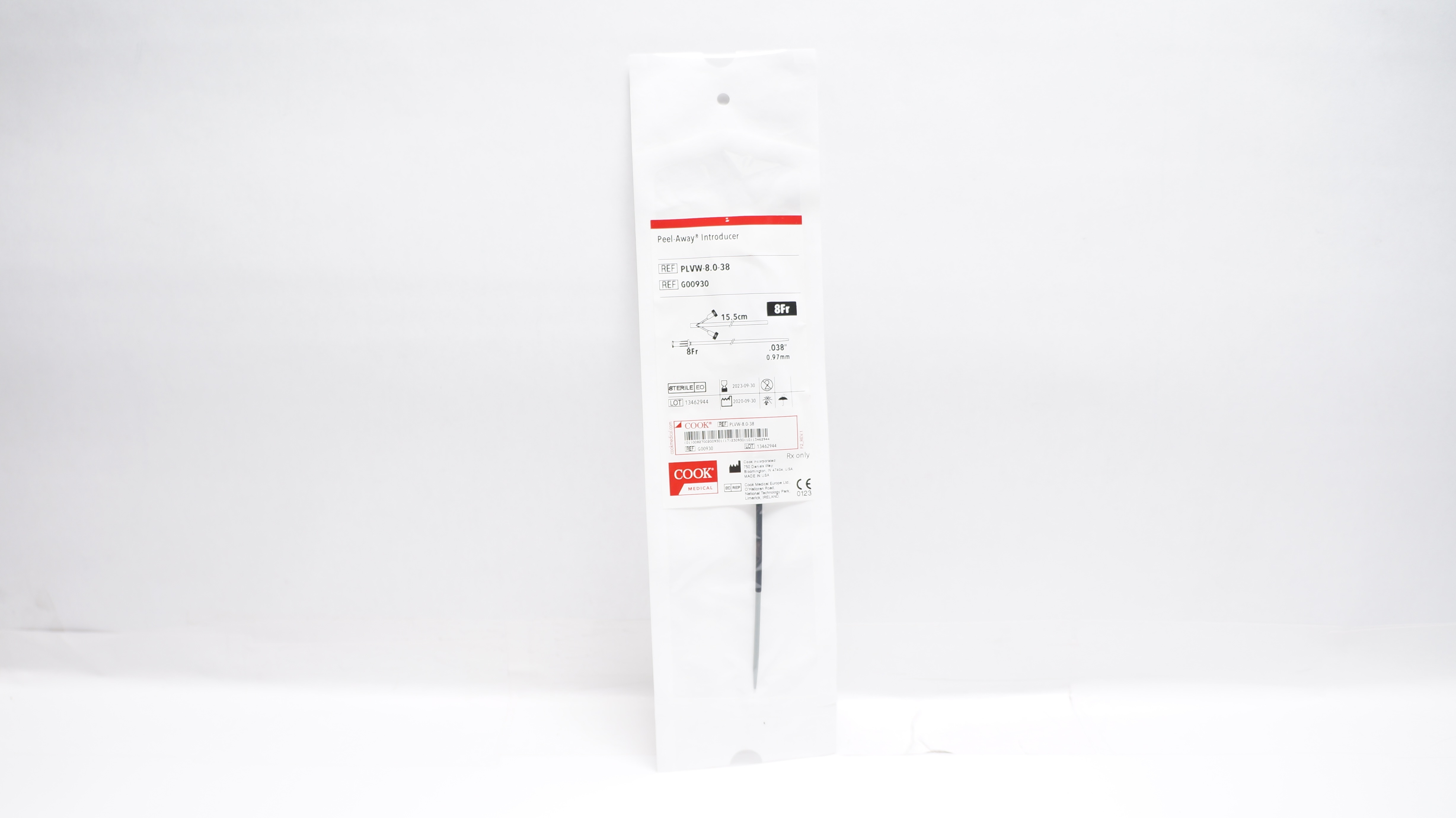 Cook Medical G00930 Peel-Away Introducer 8Fr x 15.5cm x .038inch (x)
