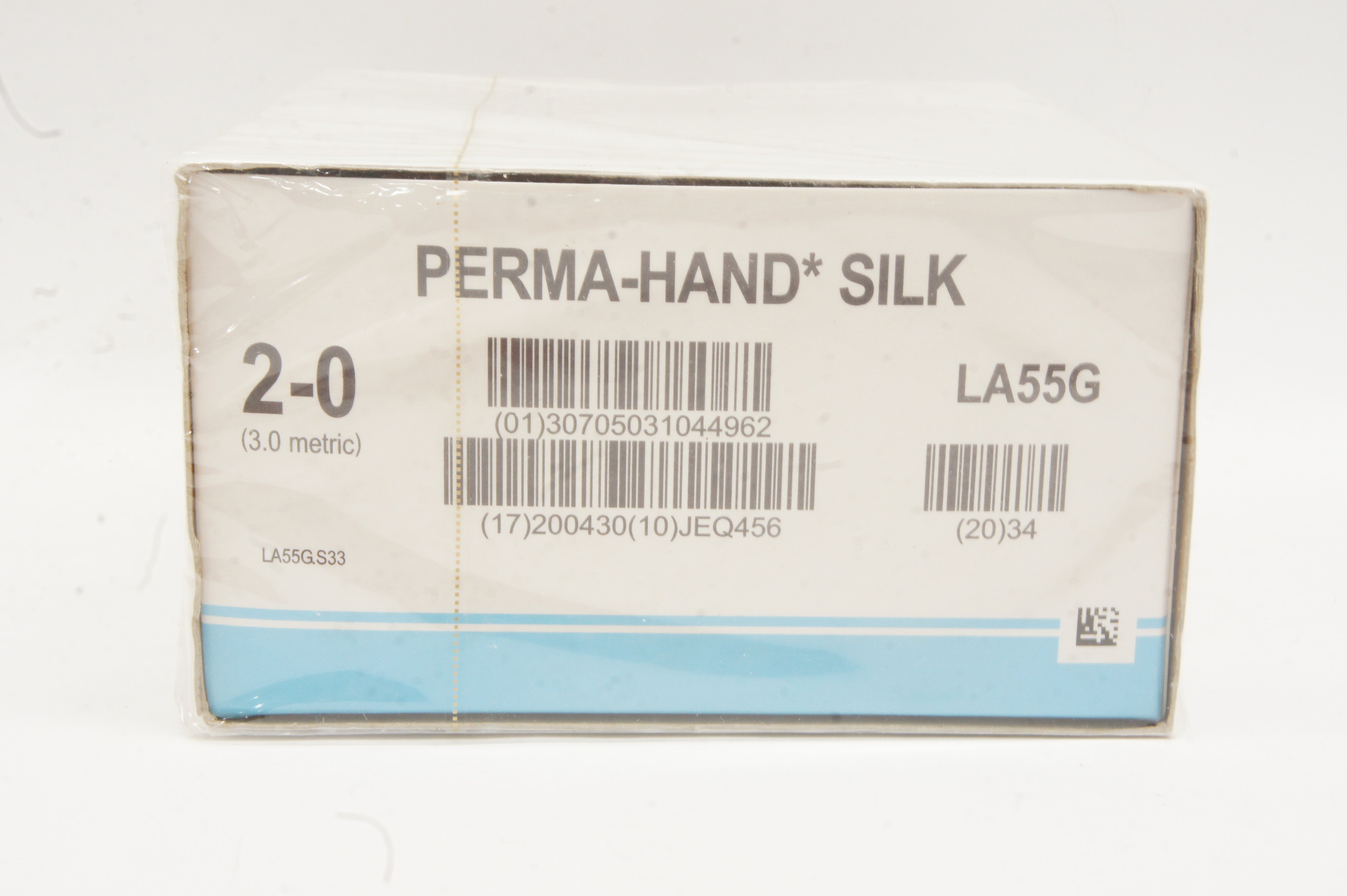 Ethicon LA55G 2-0 Perma-Hand Silk Ligapak, 144 inch (x) - Box of 12