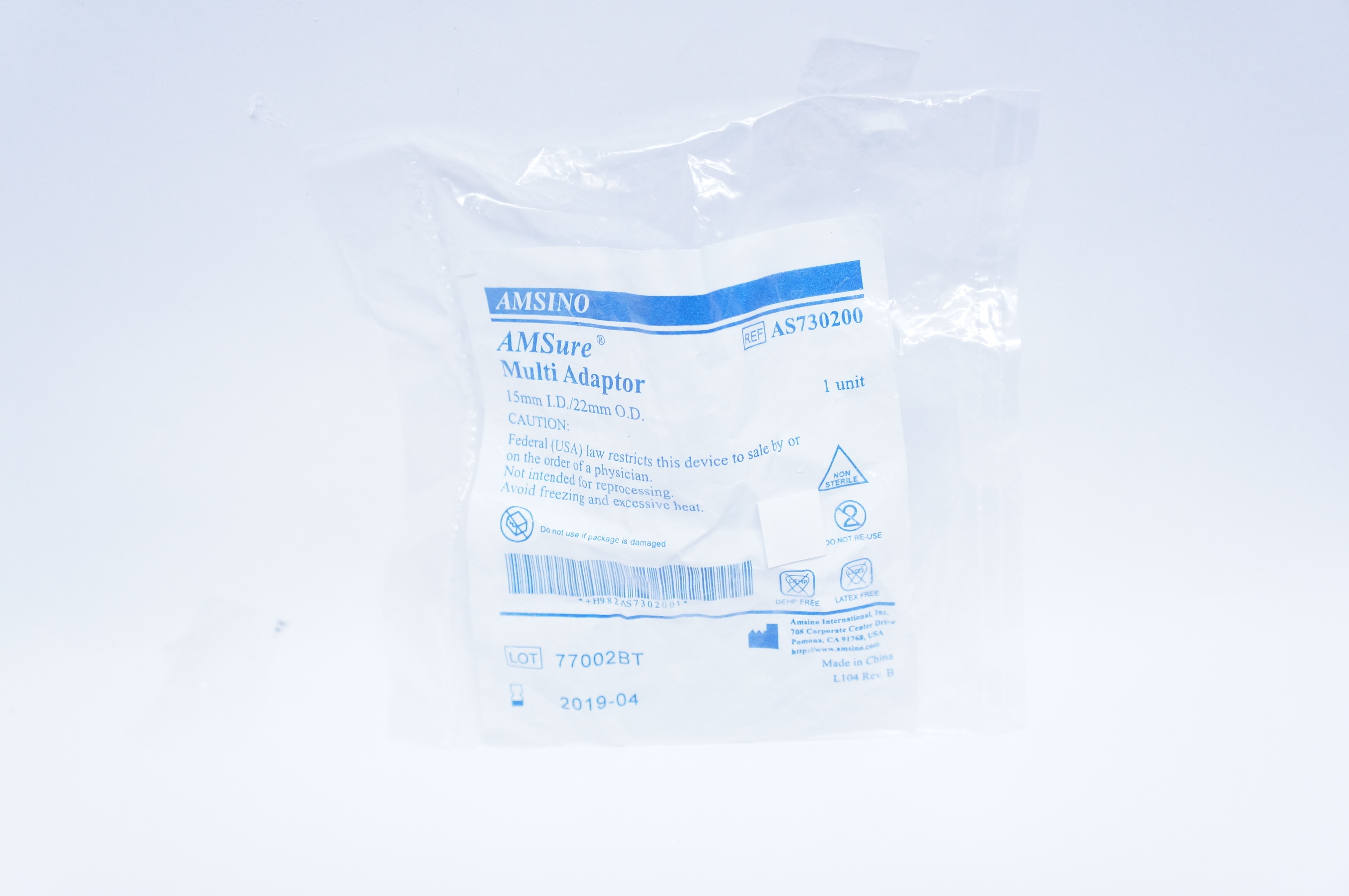 Amsino AS730200 AMSure Multi Adaptor 15mm x 22mm (x)