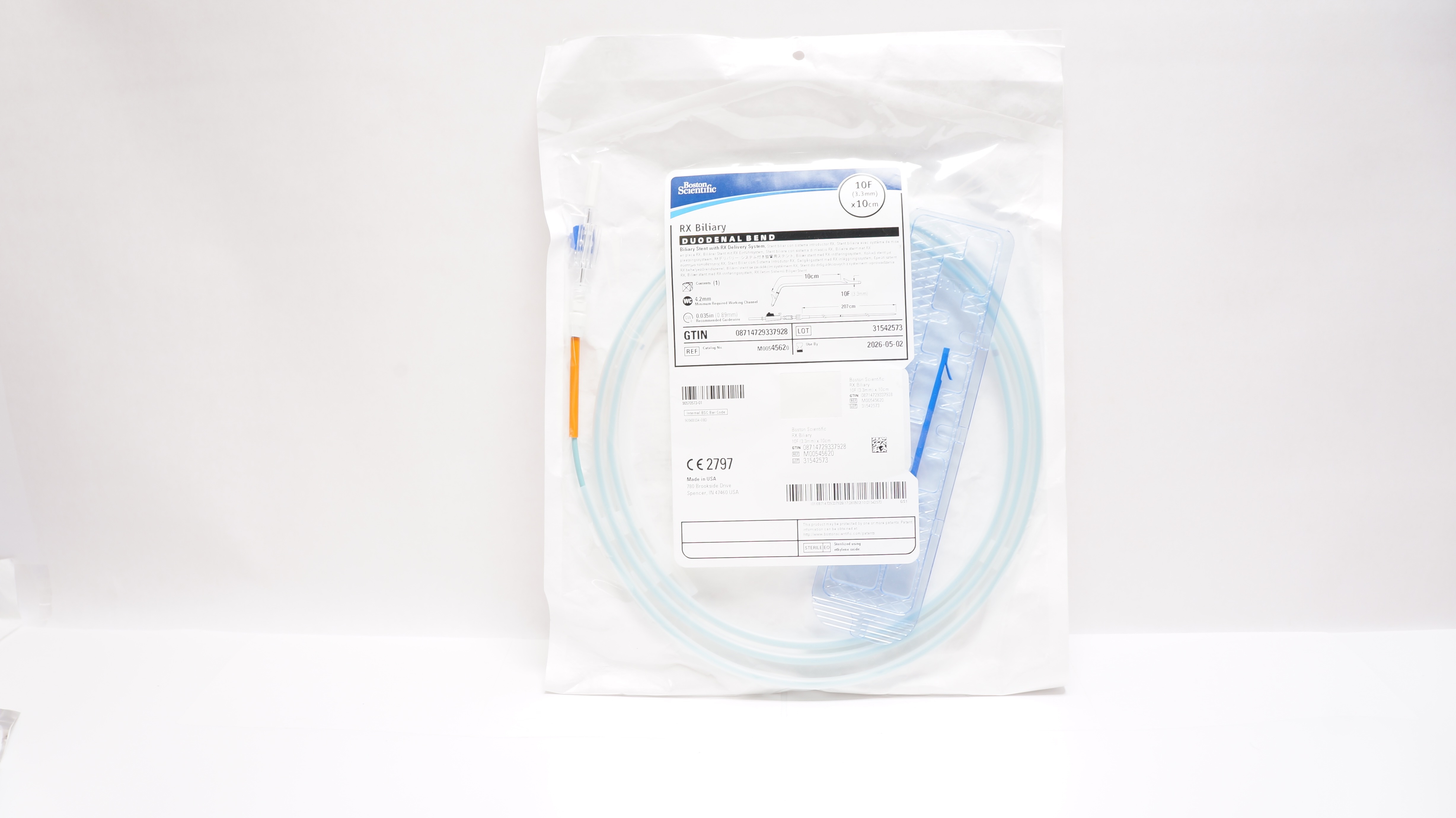 Boston Scientific M00545620 RX Biliary Duodenal Bend Stnt 10F x 10cm