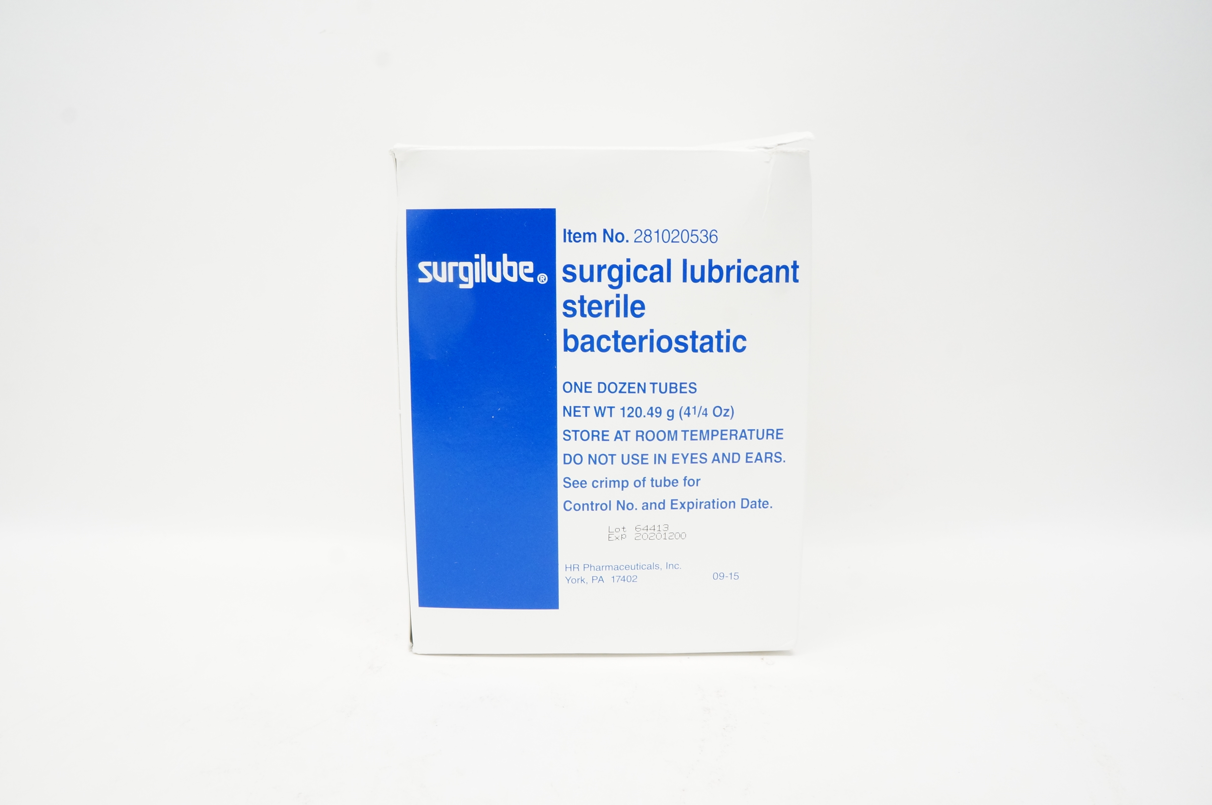 HR Pharmaceuticals 281020536 Surgilube Surgical Lubricant  Bacteriostatic(x)