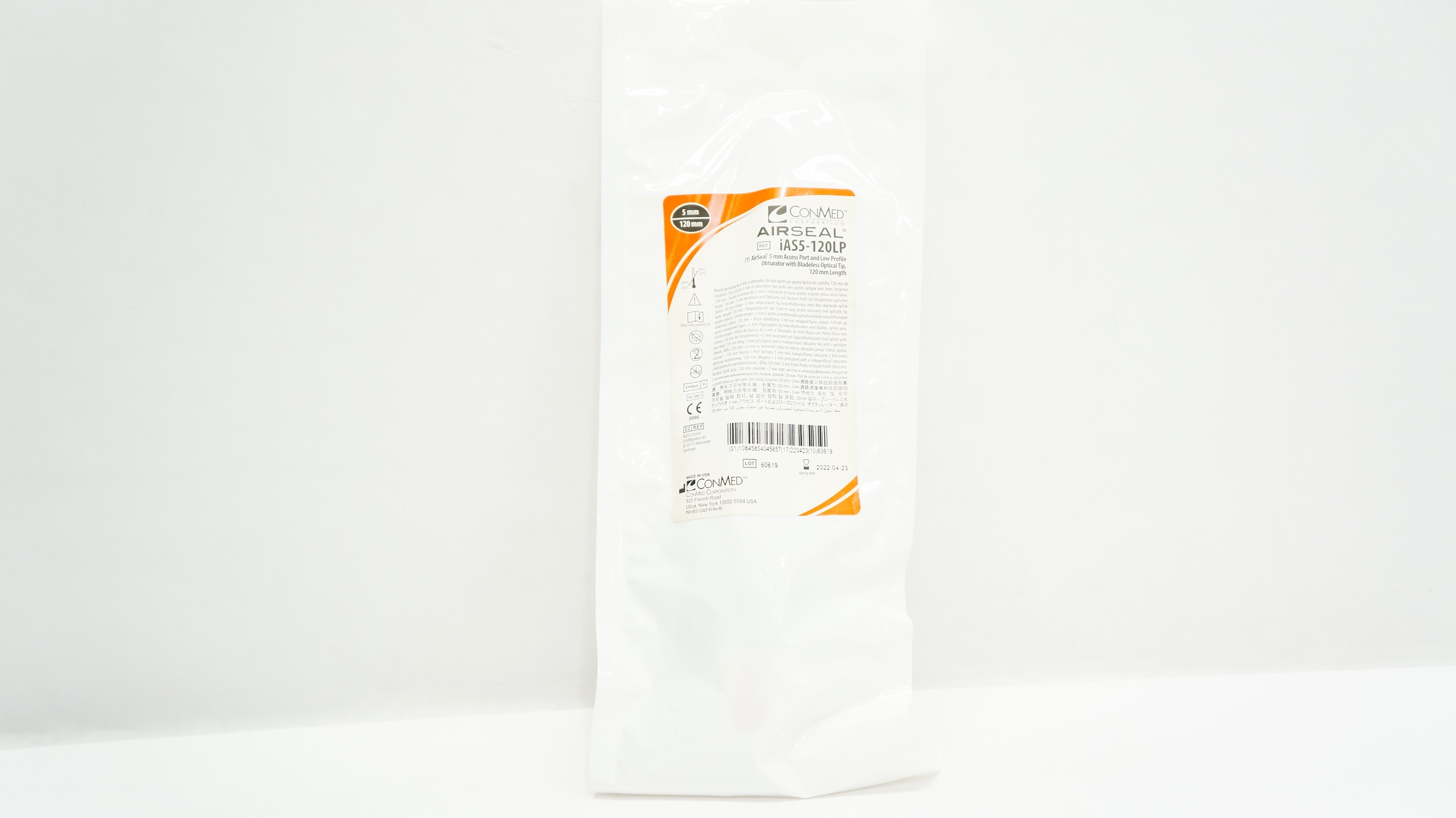 SurgiQuest iAS5-120LP AirSeal Access Port & Low Profile Obturator 5mm x 120mm(x)