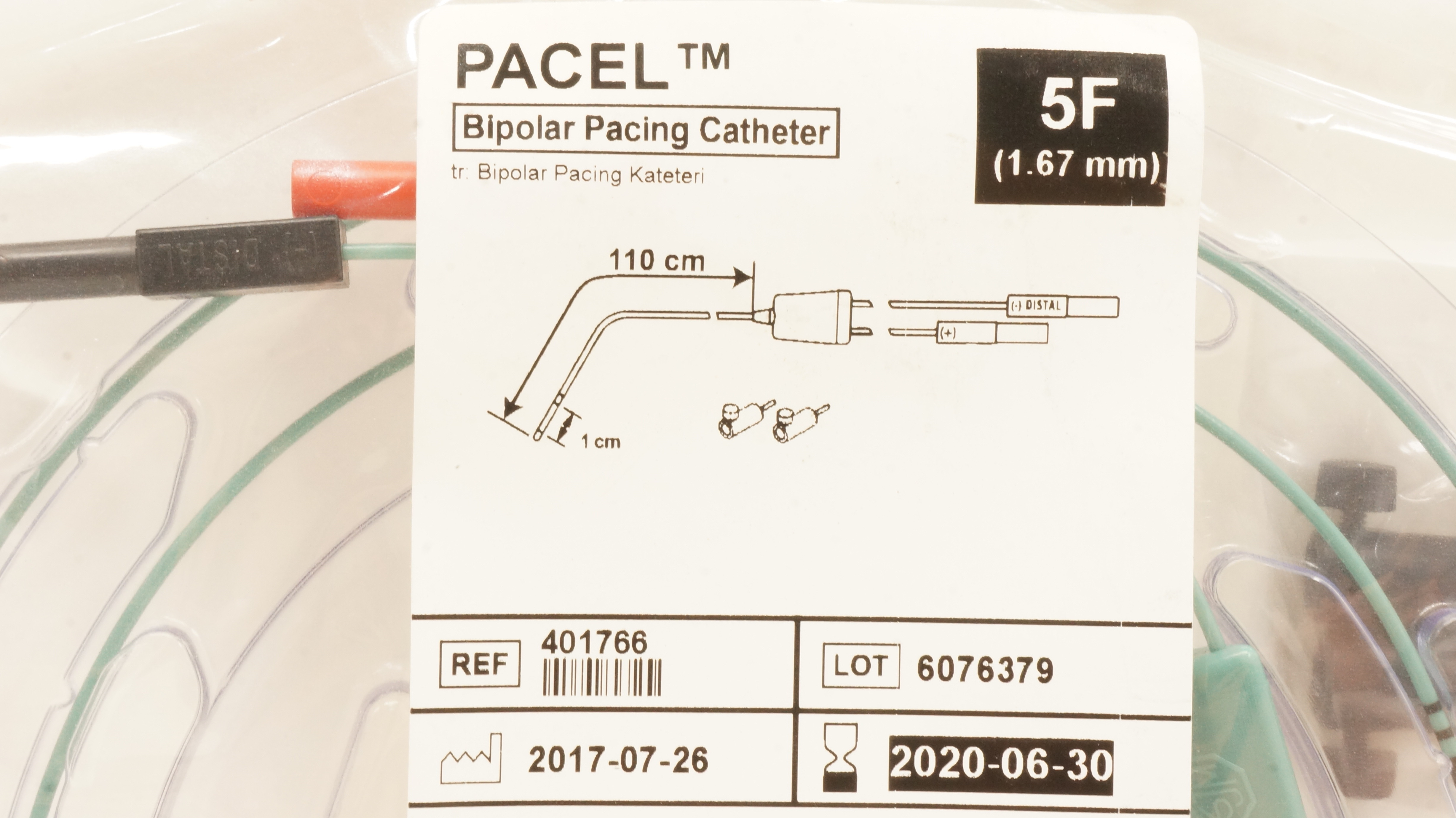 St. Jude Medical 401766 Pacel Bipolar Pacing Cath. 5F x 110cm (x)