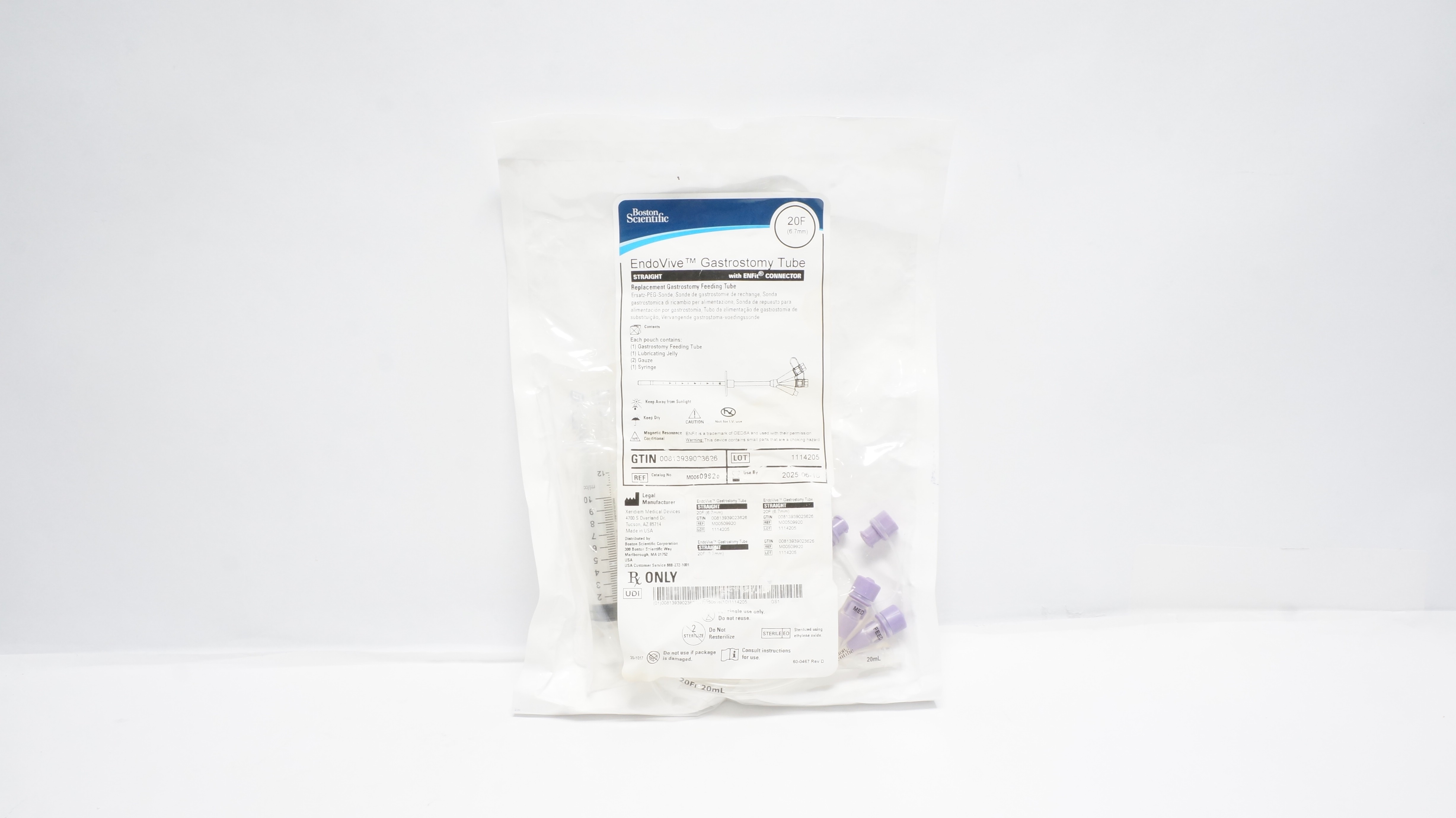 Boston Scientific 0992 EndoVive Gastrostomy Tube W/ENFit CONNECTOR 20F(x)