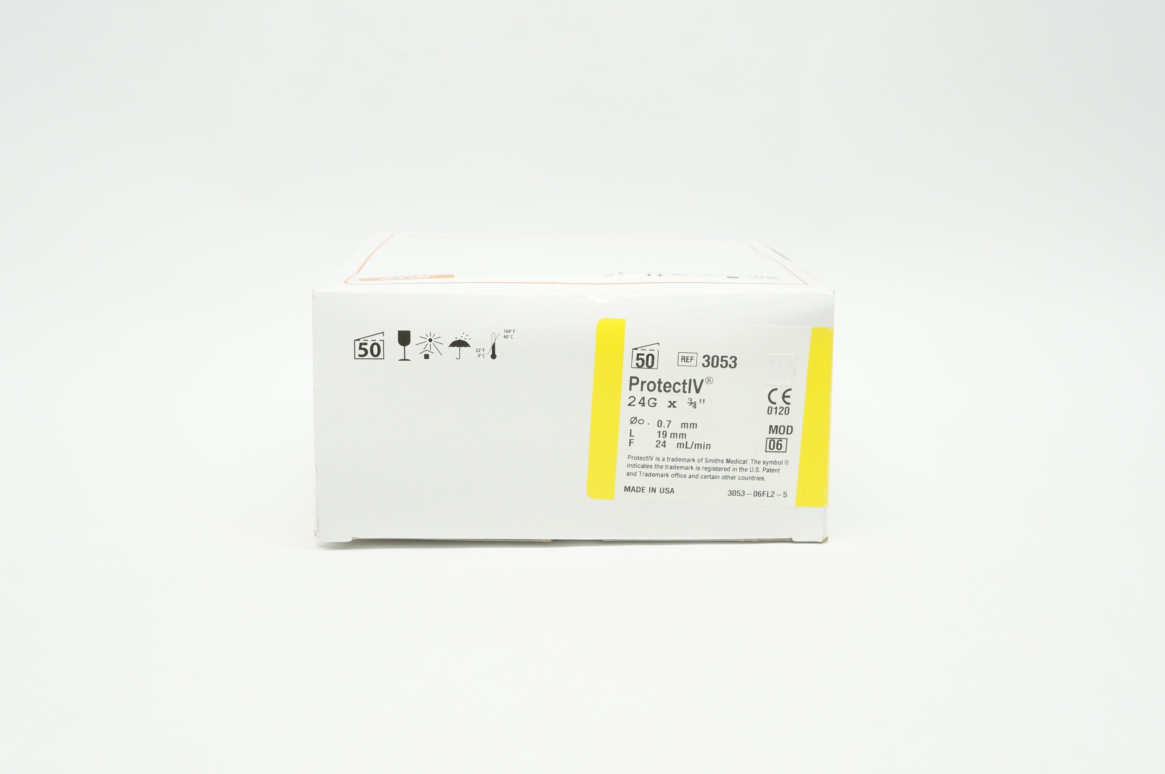 Smiths Medical 3053 Jelco ProtectIV 24G x 3/4inch (x) - Box of 50