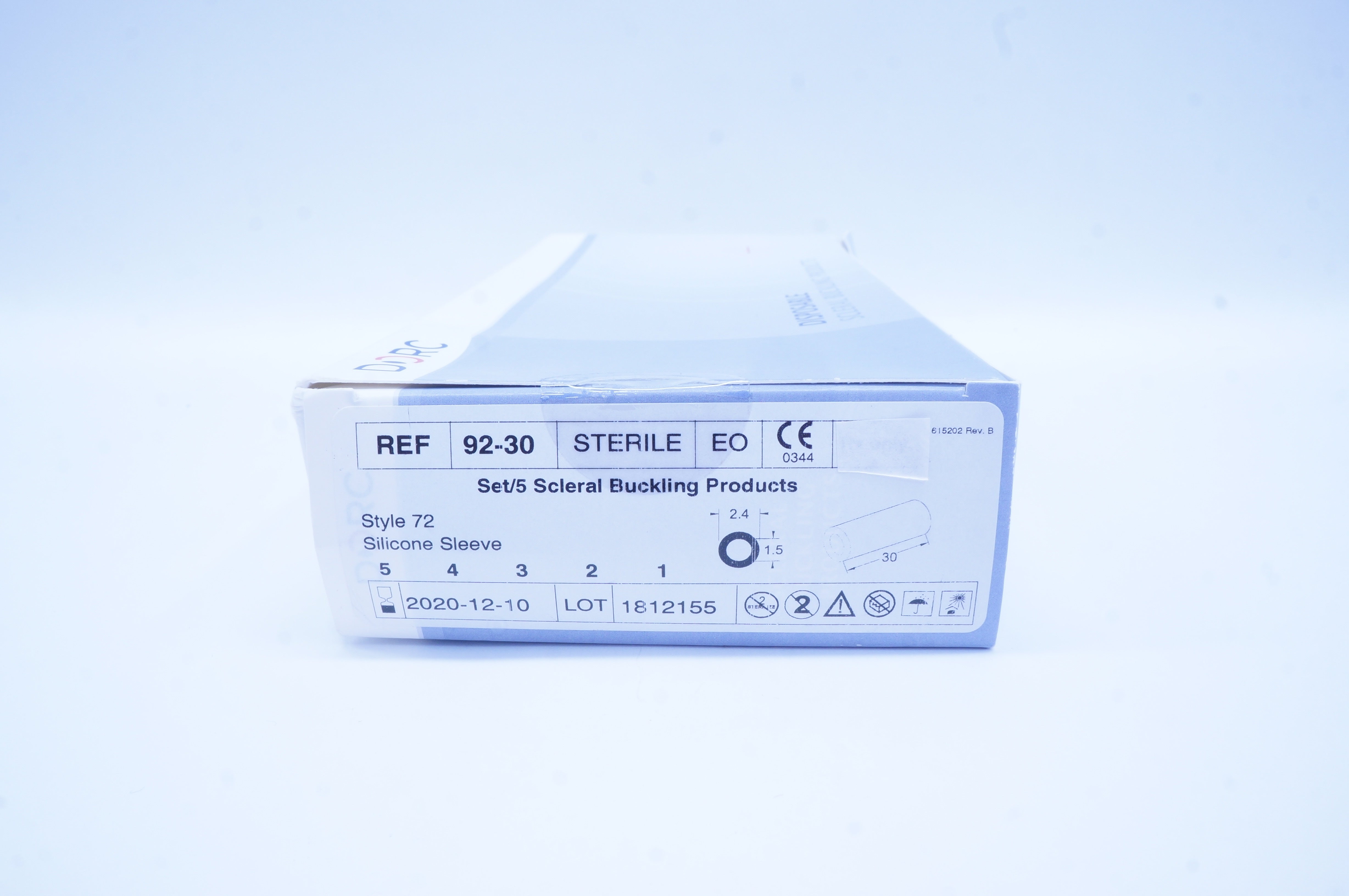 DORC 92-30 Set/5 Scleral Buckling Products Style 72 Silicone Sleeve (x)