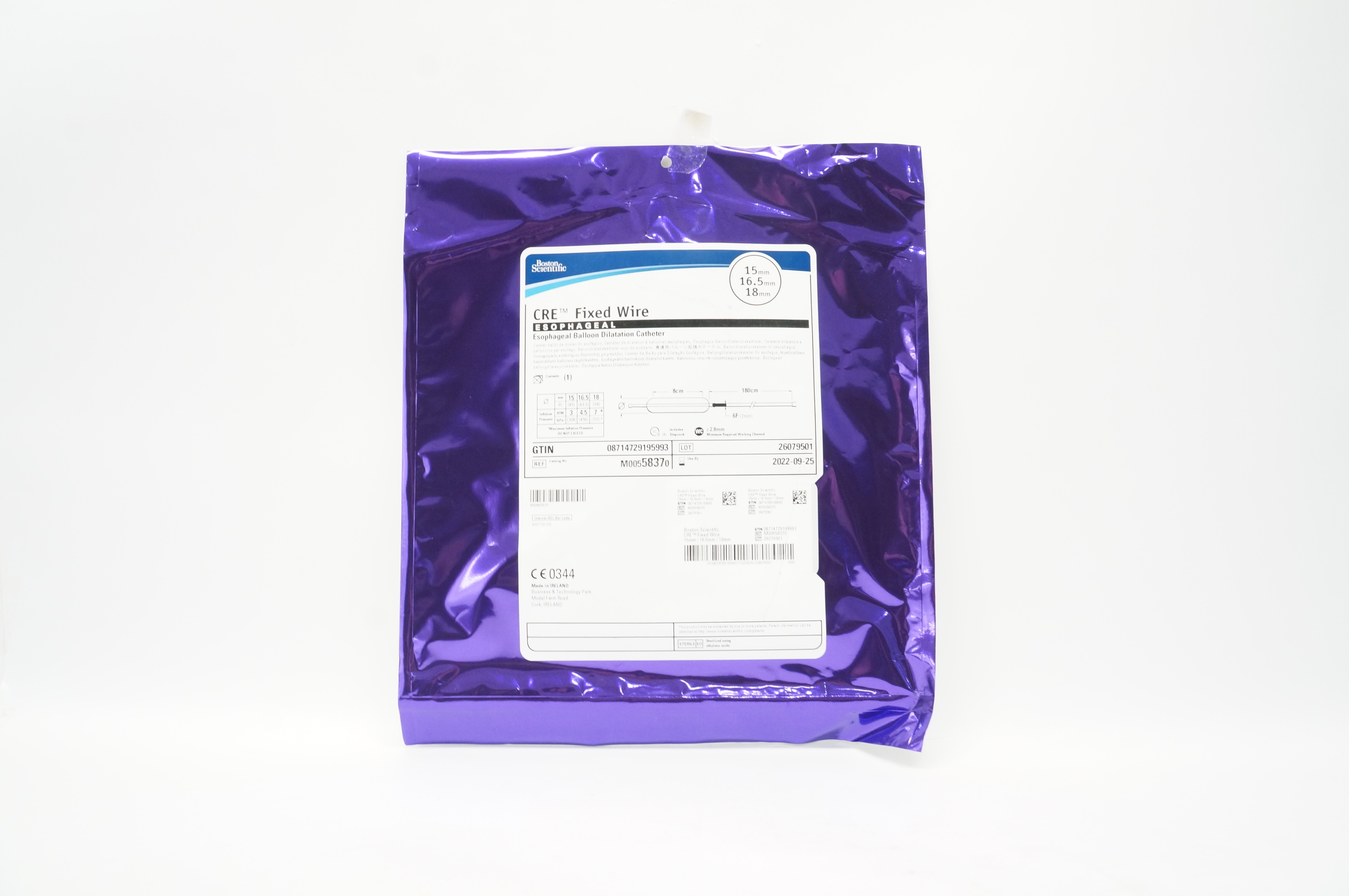 Boston Scientific M00558370 CRE Esophageal Balloon Dilatation Cath. 15x16.5x18mm