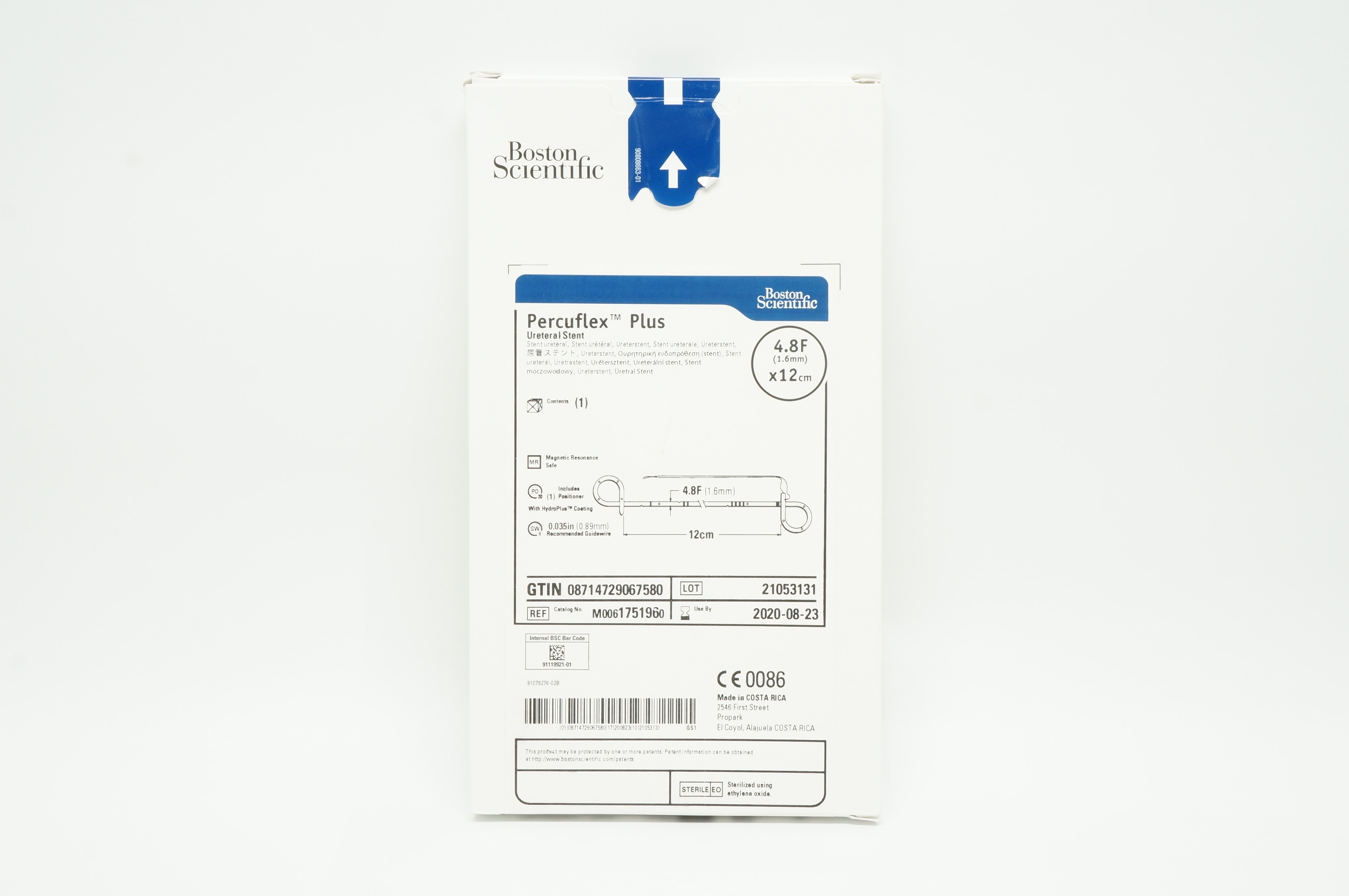 Boston Scientific 175196 Percuflex Plus Ureteral Stnt. 4.8F x 12cm (x)