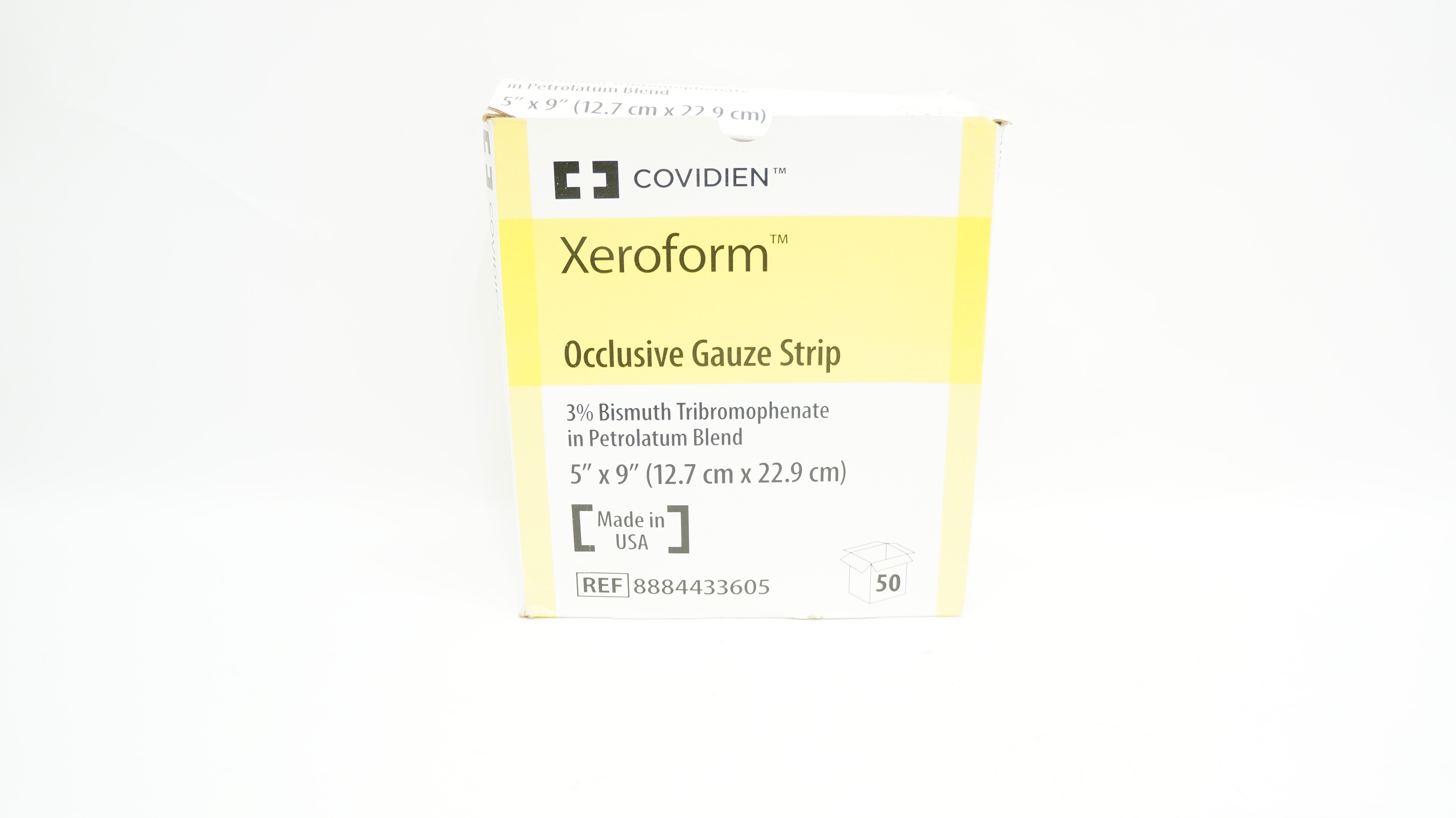Covidien 8884433605 Xeroform Occlusive Gauze Strip 5inch x 9inch (x) - Box of 20