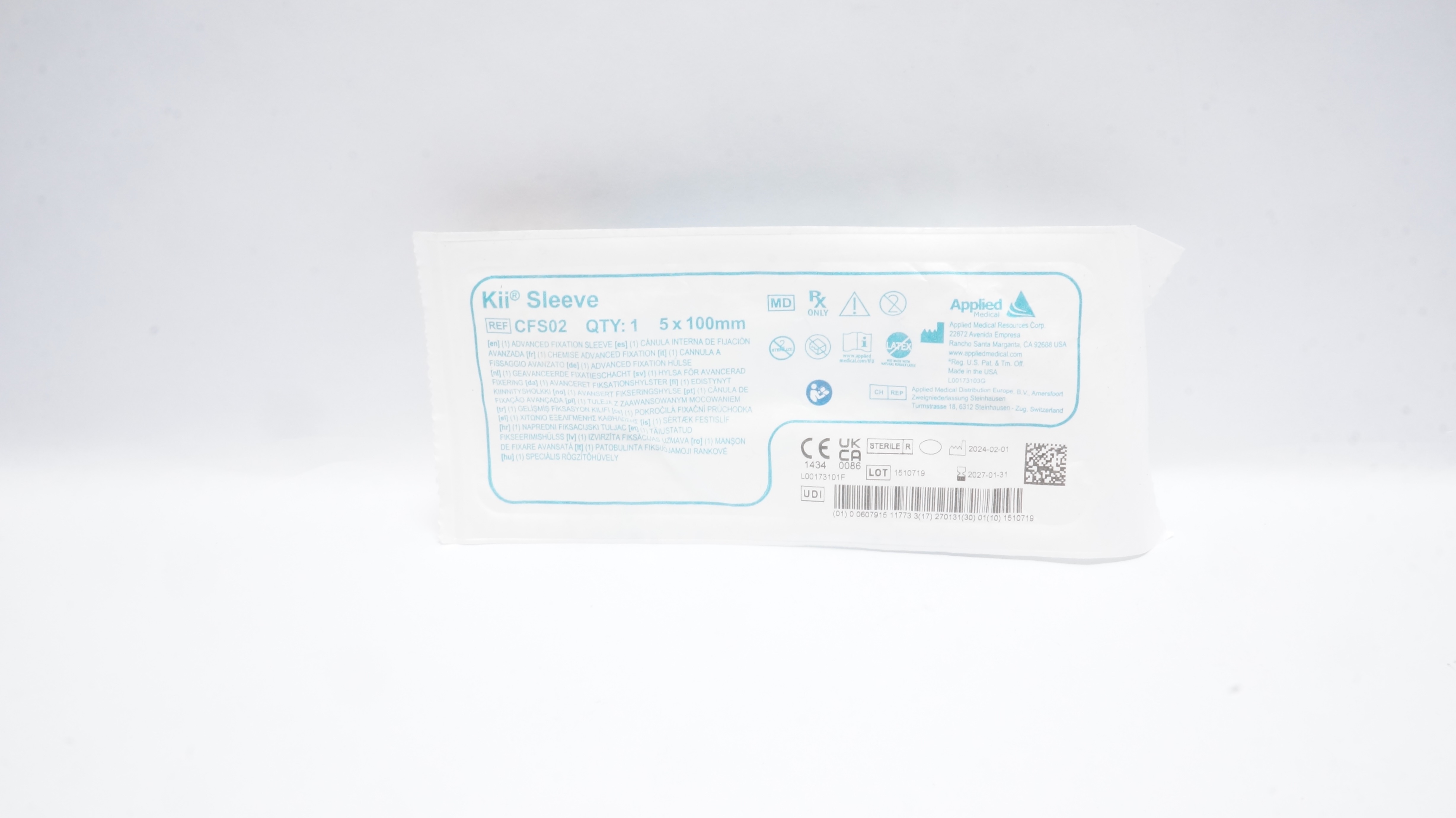 Applied Medical CFS02 Kii Advanced Fixation Sleeve 5mm x 100mm