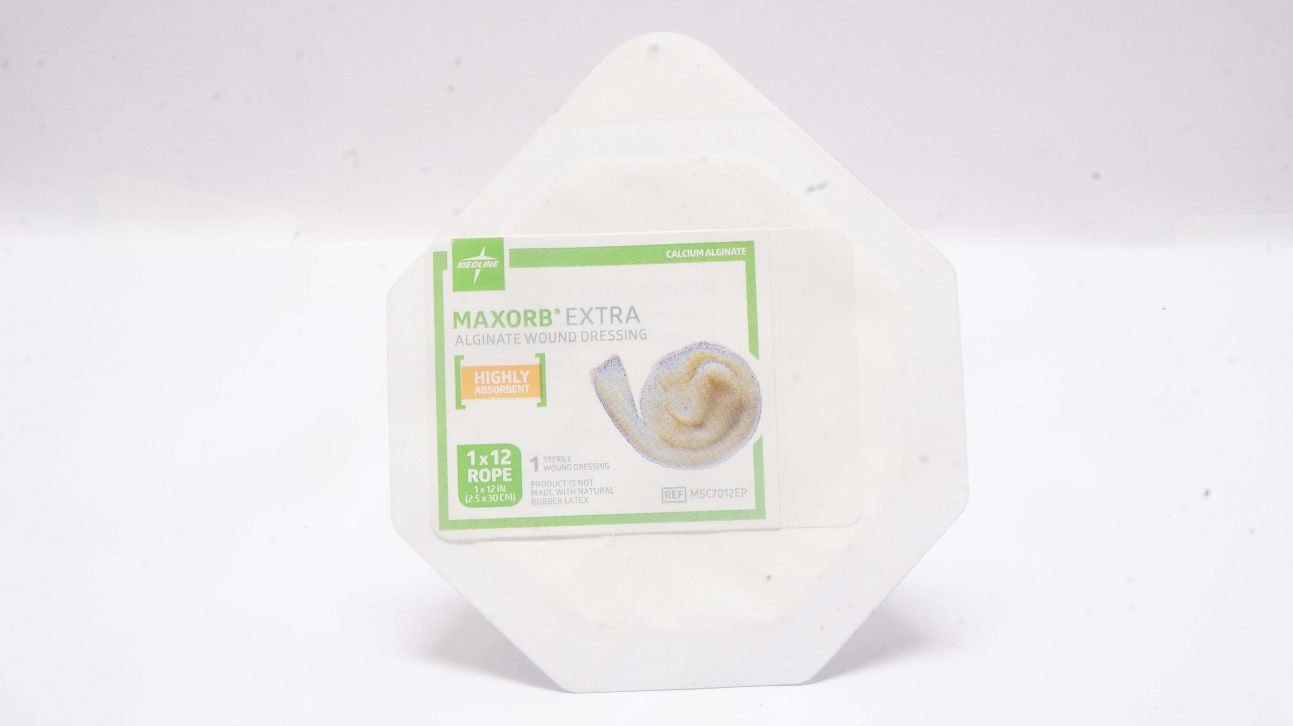 Medline MSC7012EP MAXORB EXTRA ROPE Alginate Wound Dressing 1inch x 12inch