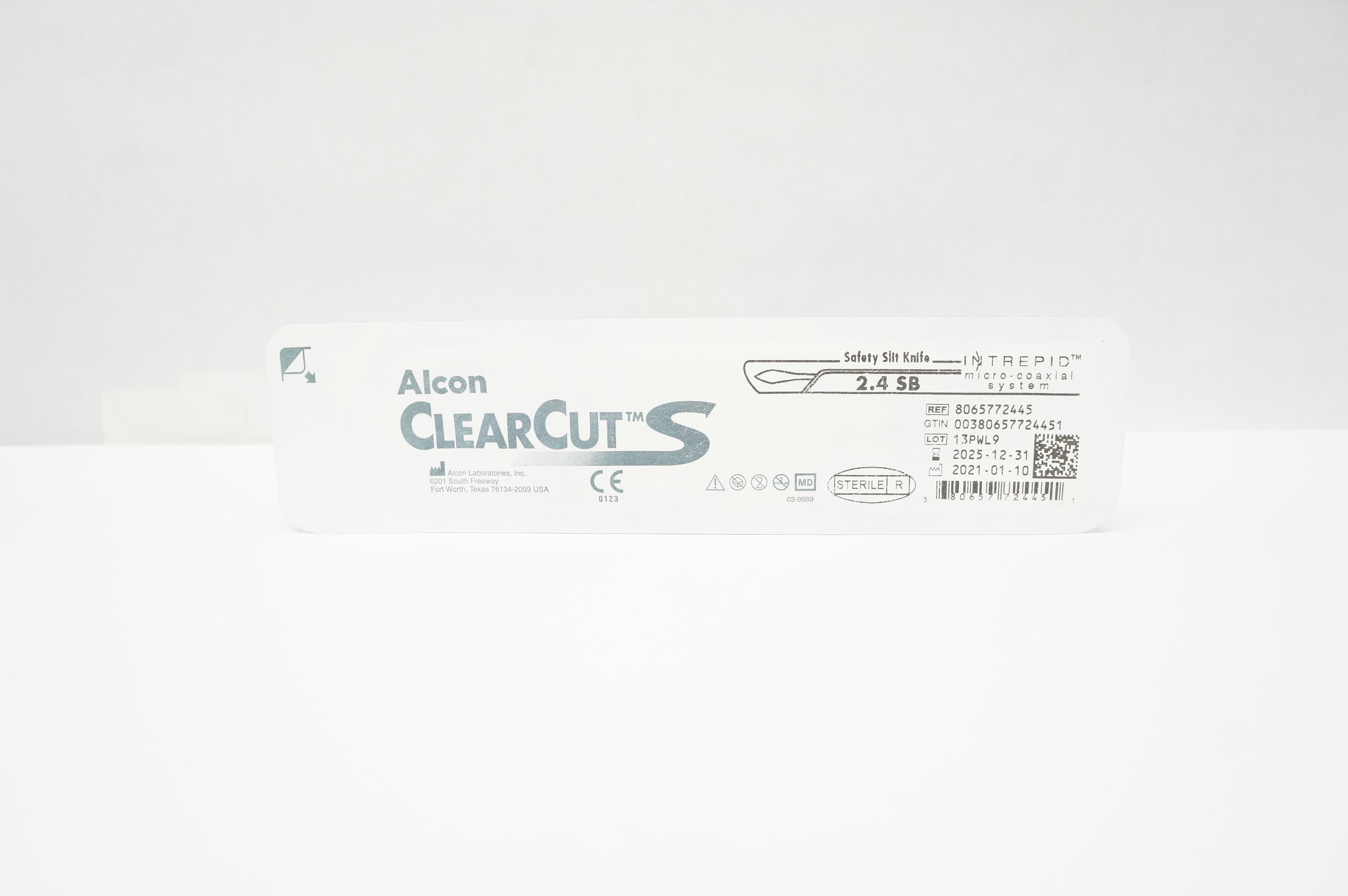 Alcon 8065772445 ClearCut S Interpid, Safety Slit Knife 2.4 SB