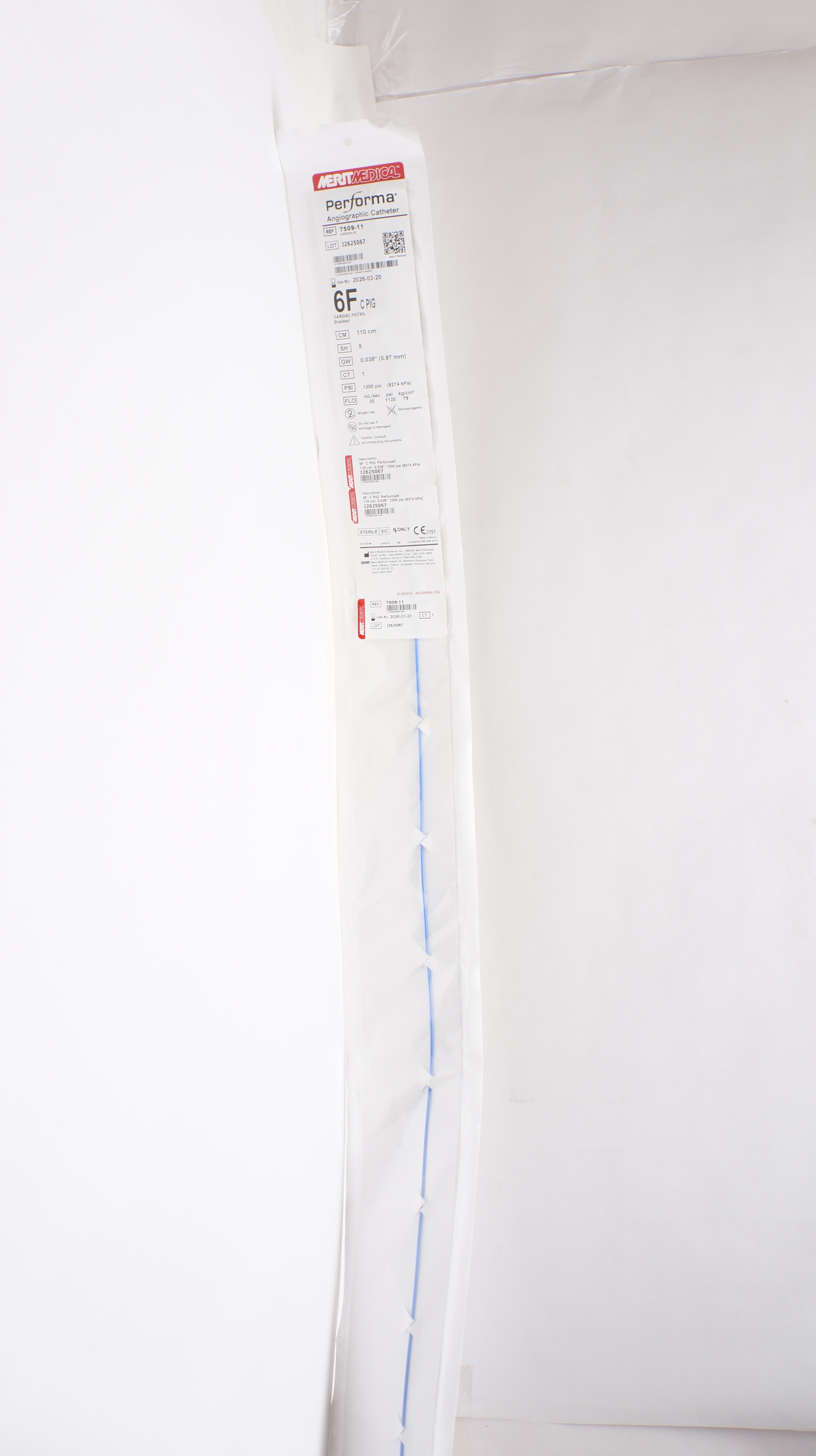 Merit Medical 7509-11 Performa Angiographic Cath. 6F