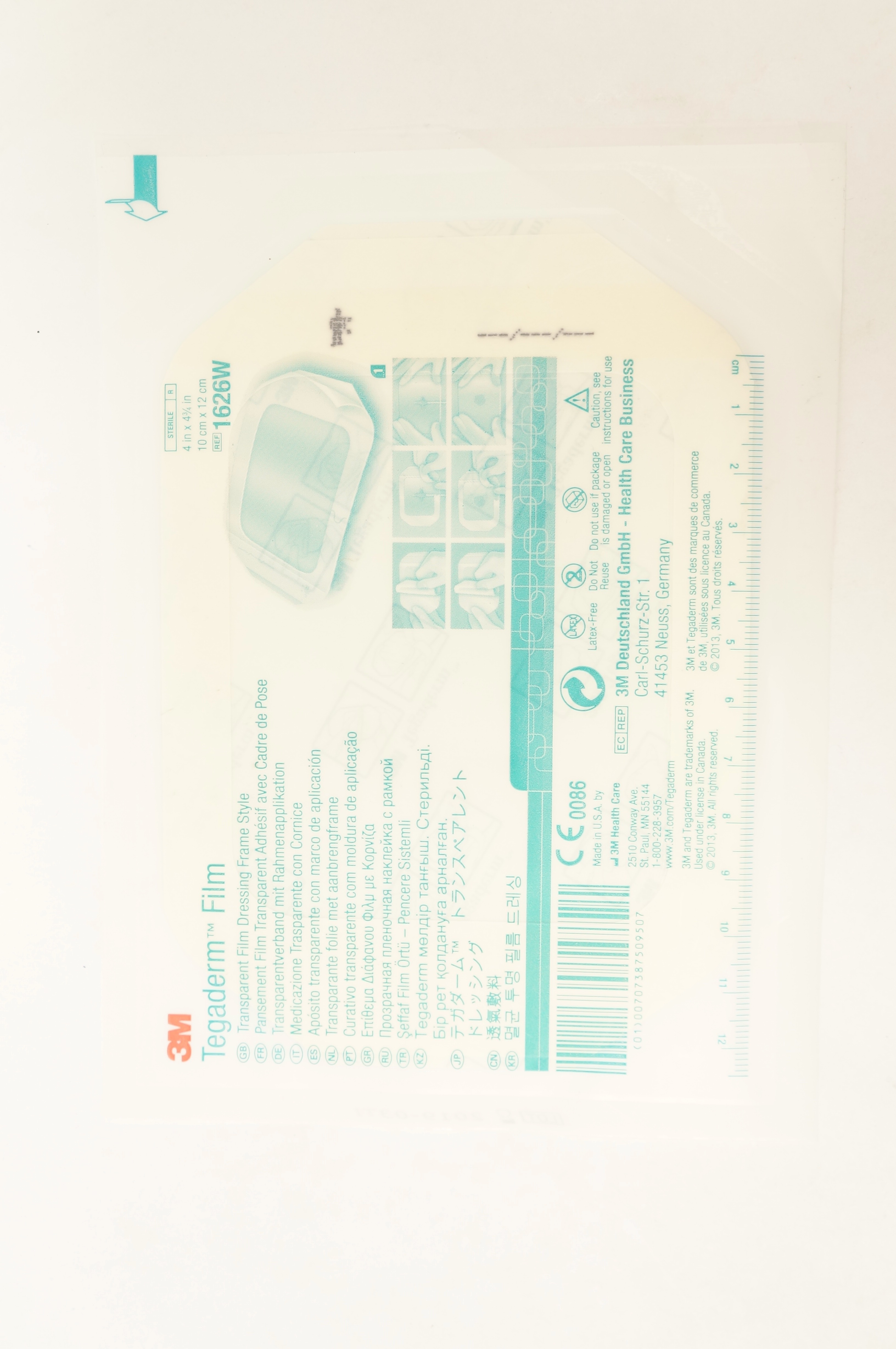 3M 1626W Tegaderm Transparent Film Dressing Frame Style 4inch x 4-3/4inch (x)