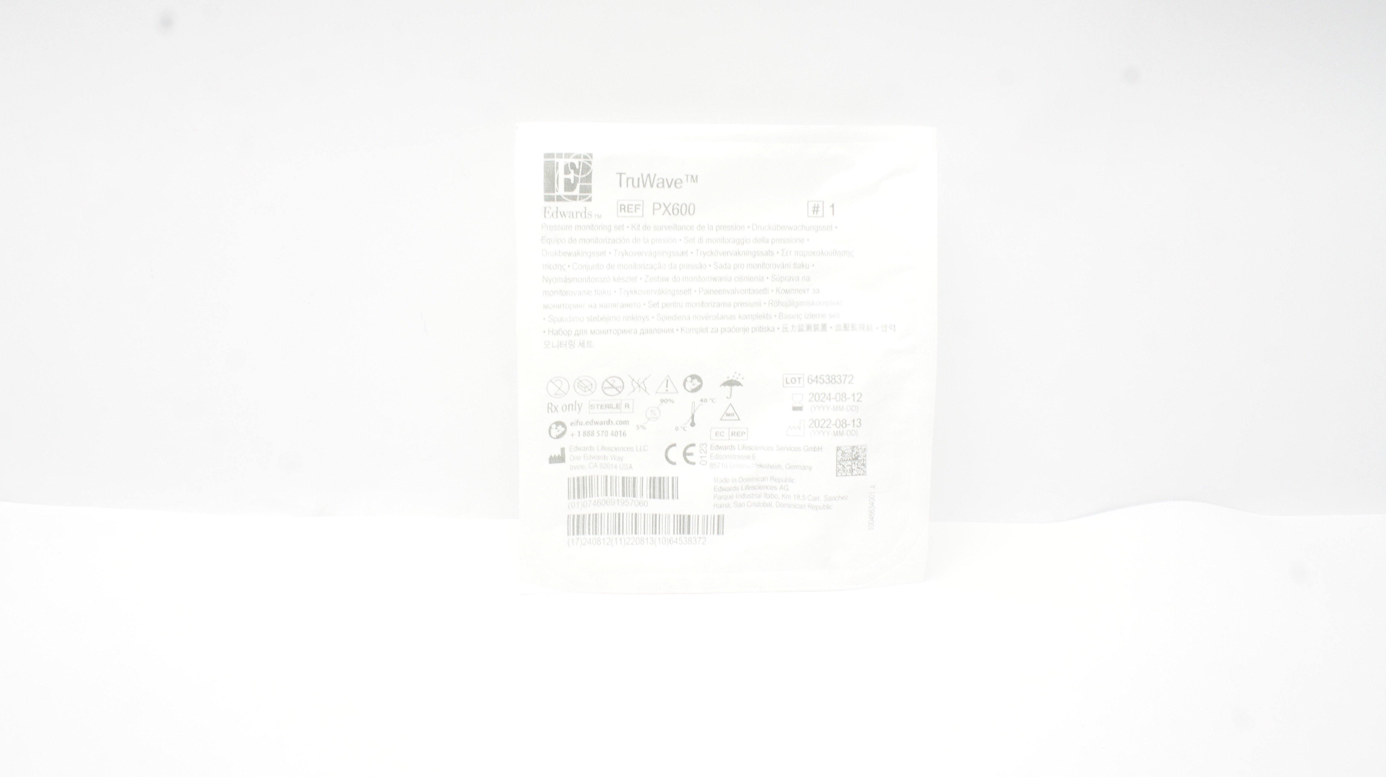 Edwards Lifesciences PX600 TruWave Disposable Pressure Monitoring Set (x)