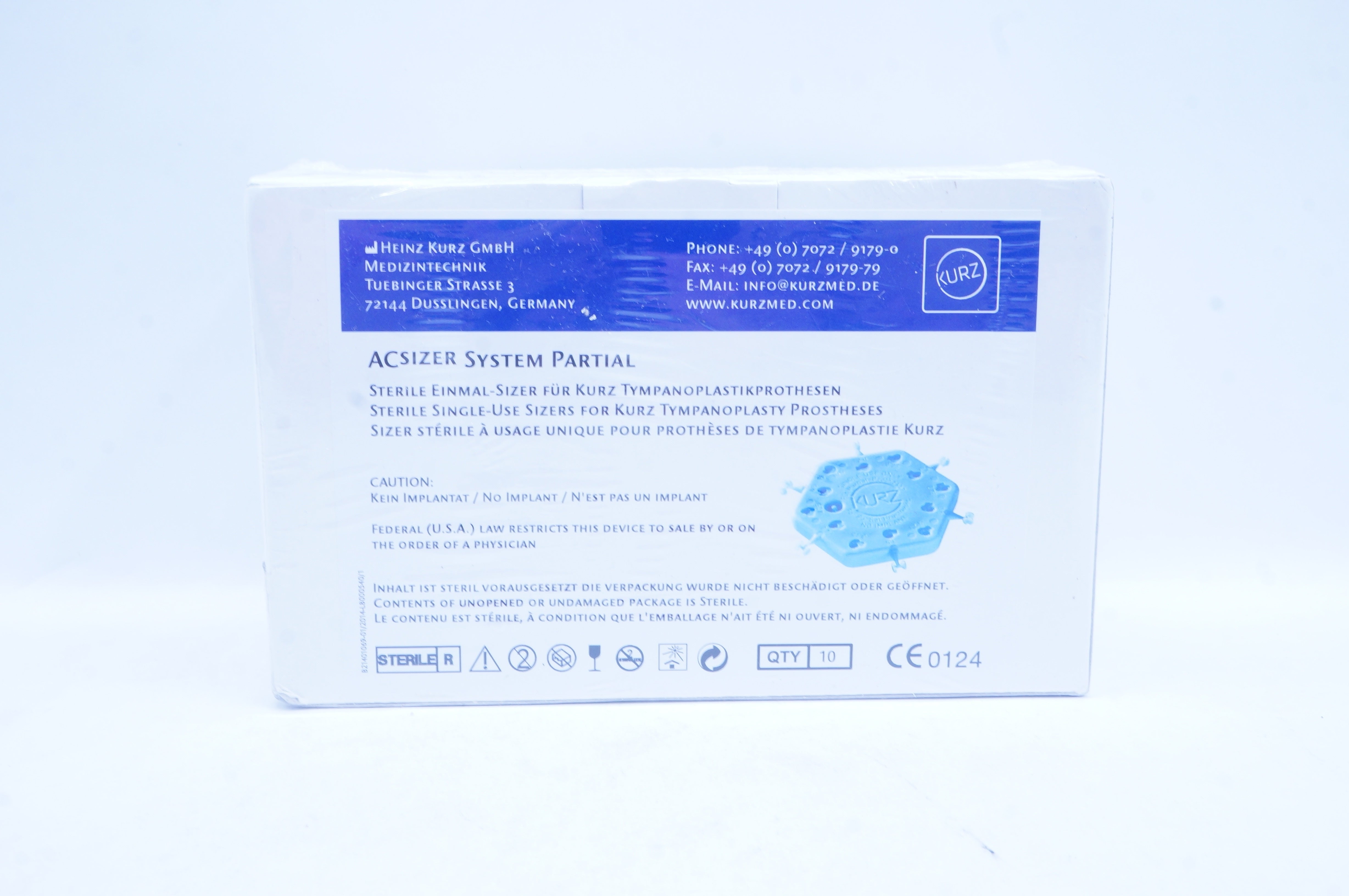 Kurz Medical 8000 540 AC Sterile Sizer System Partial - Box 10