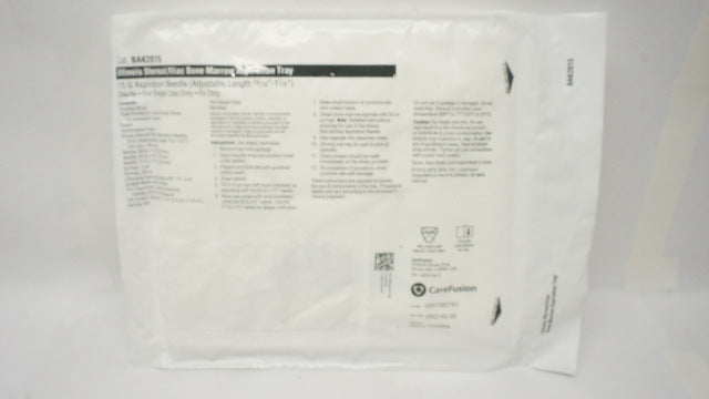 CareFusion BAK2015 Illinois Sternal/Iliac Bone Marrow Aspiration Tray 15G