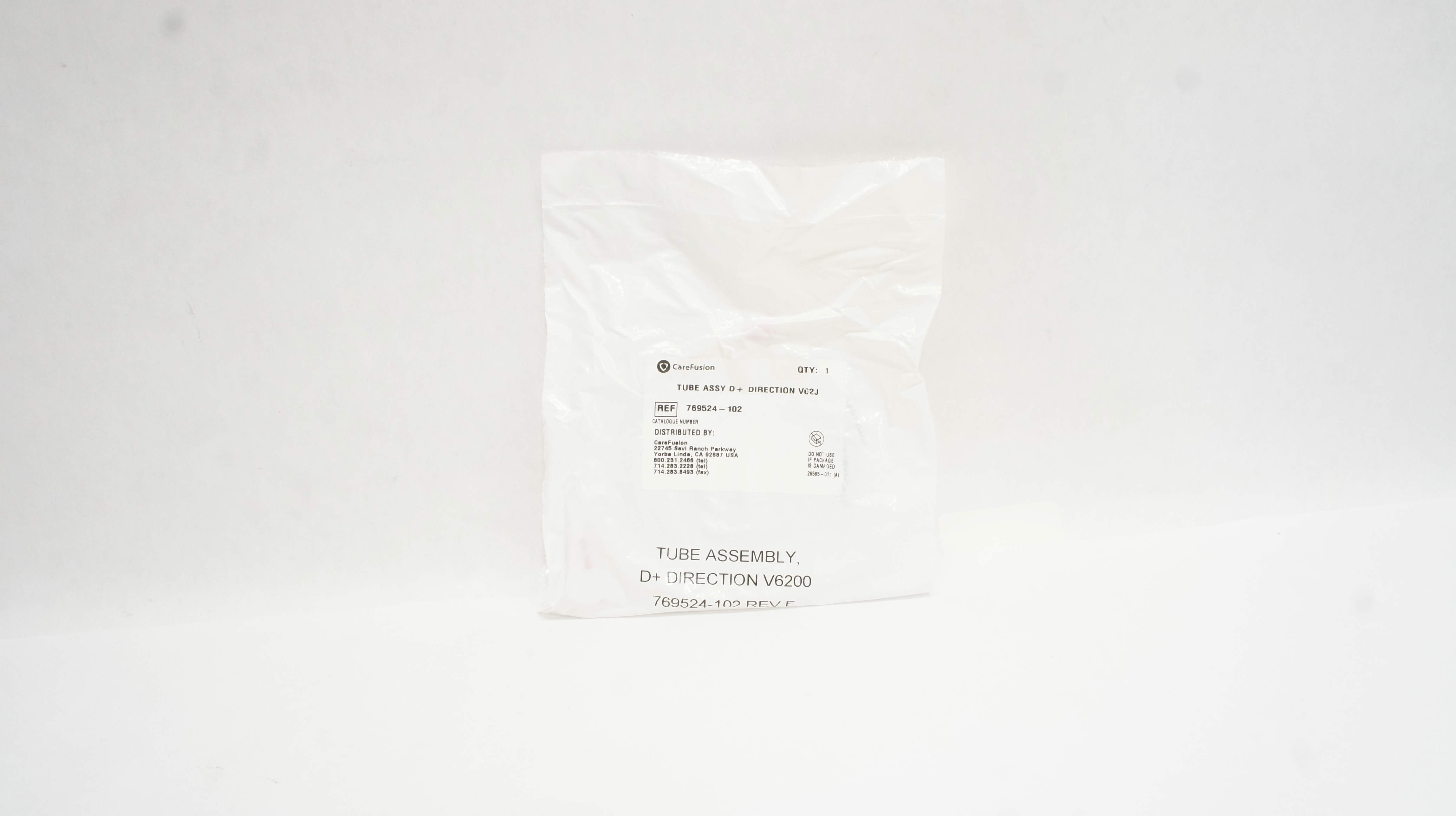 CareFusion 769524-102 Tube Assy D+ Direction V62J